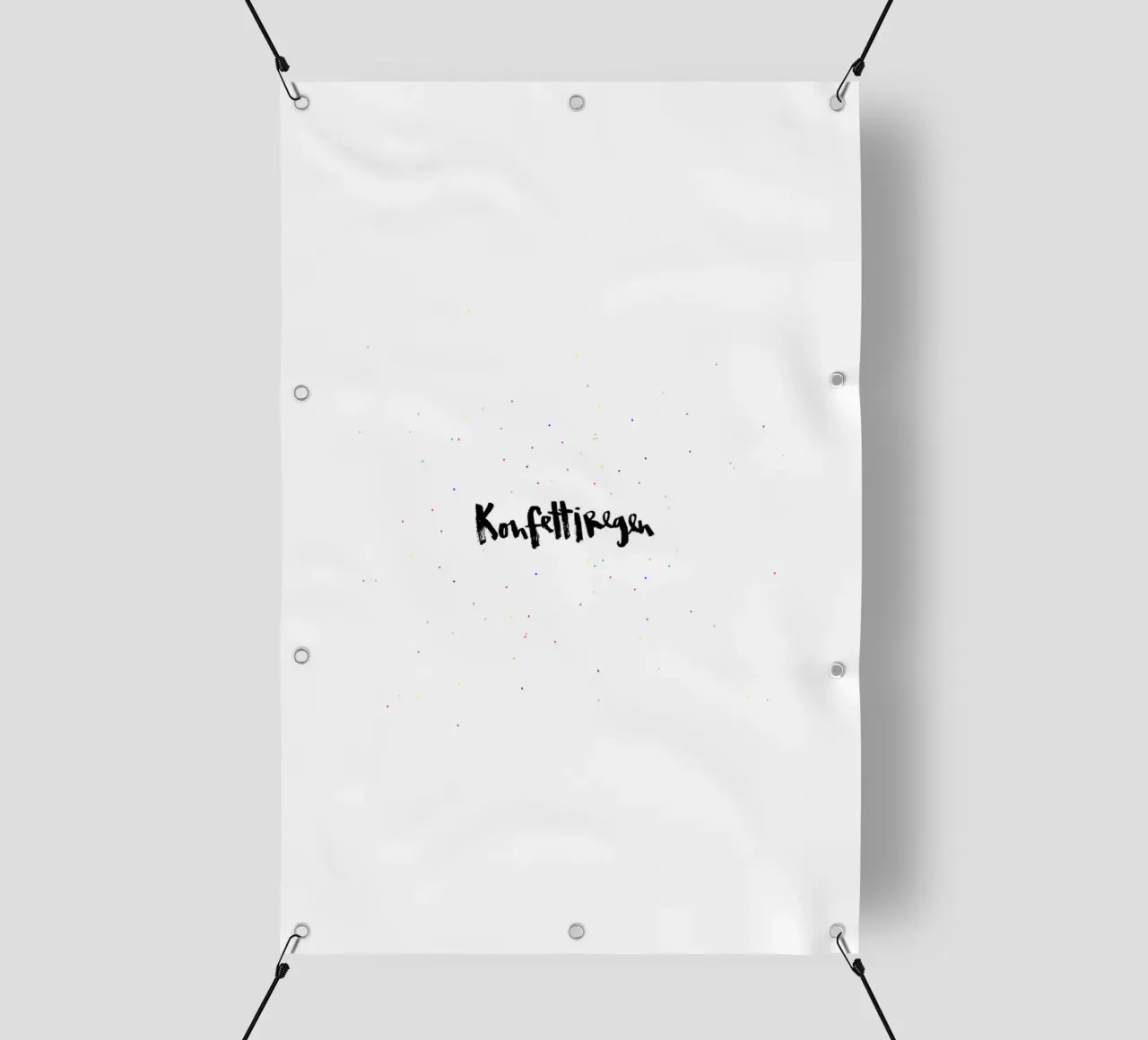 Konfettiregen lonas publicitarias de Brushmeetspaper