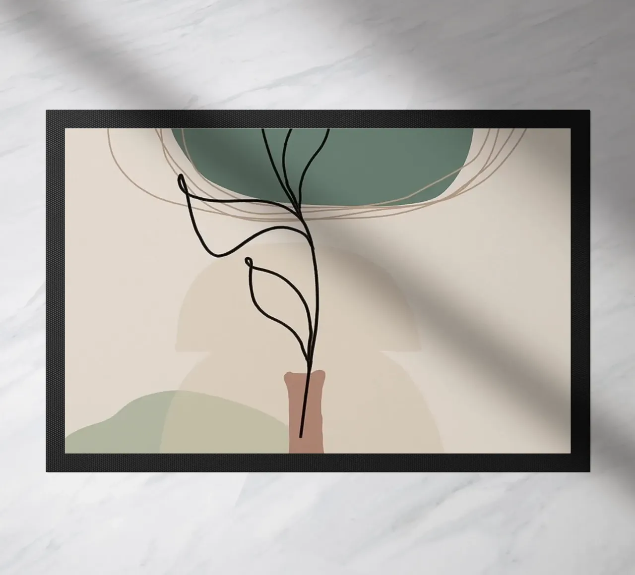 vase doormat by Abstract Botanical Art