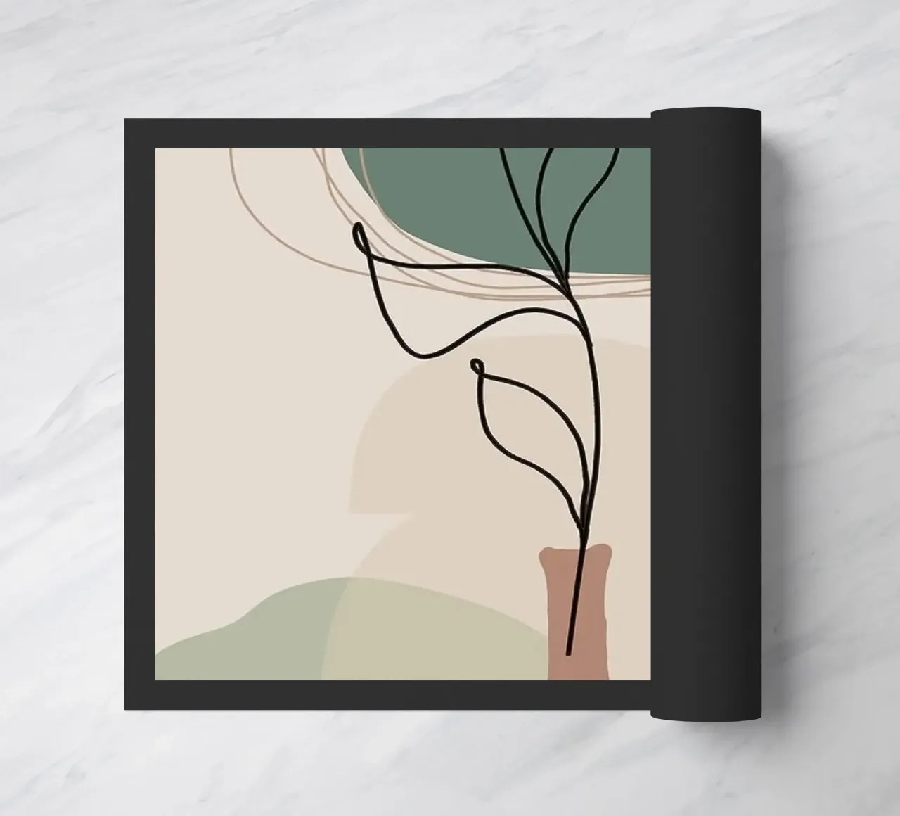 vase doormat by Abstract Botanical Art