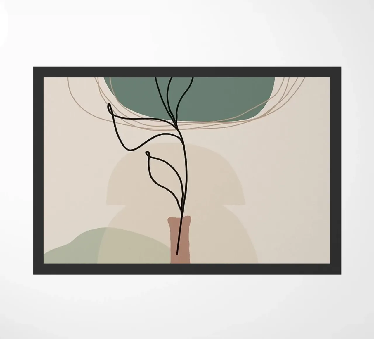 vase doormat by Abstract Botanical Art