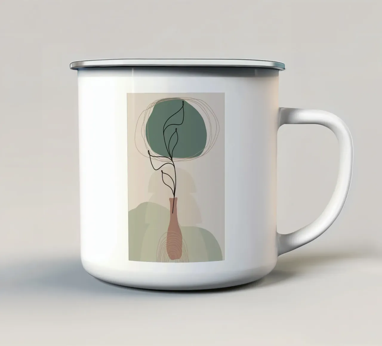 vaso tazza in smalto da Abstract Botanical Art