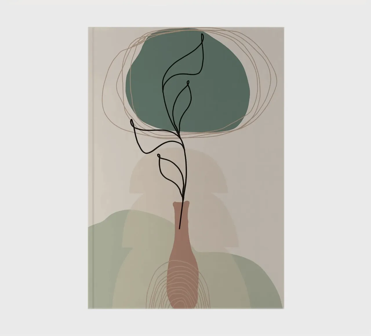 vase notebook by Abstract Botanical Art