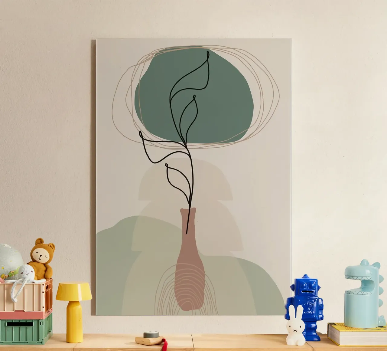 vase acrylic glass by Abstract Botanical Art