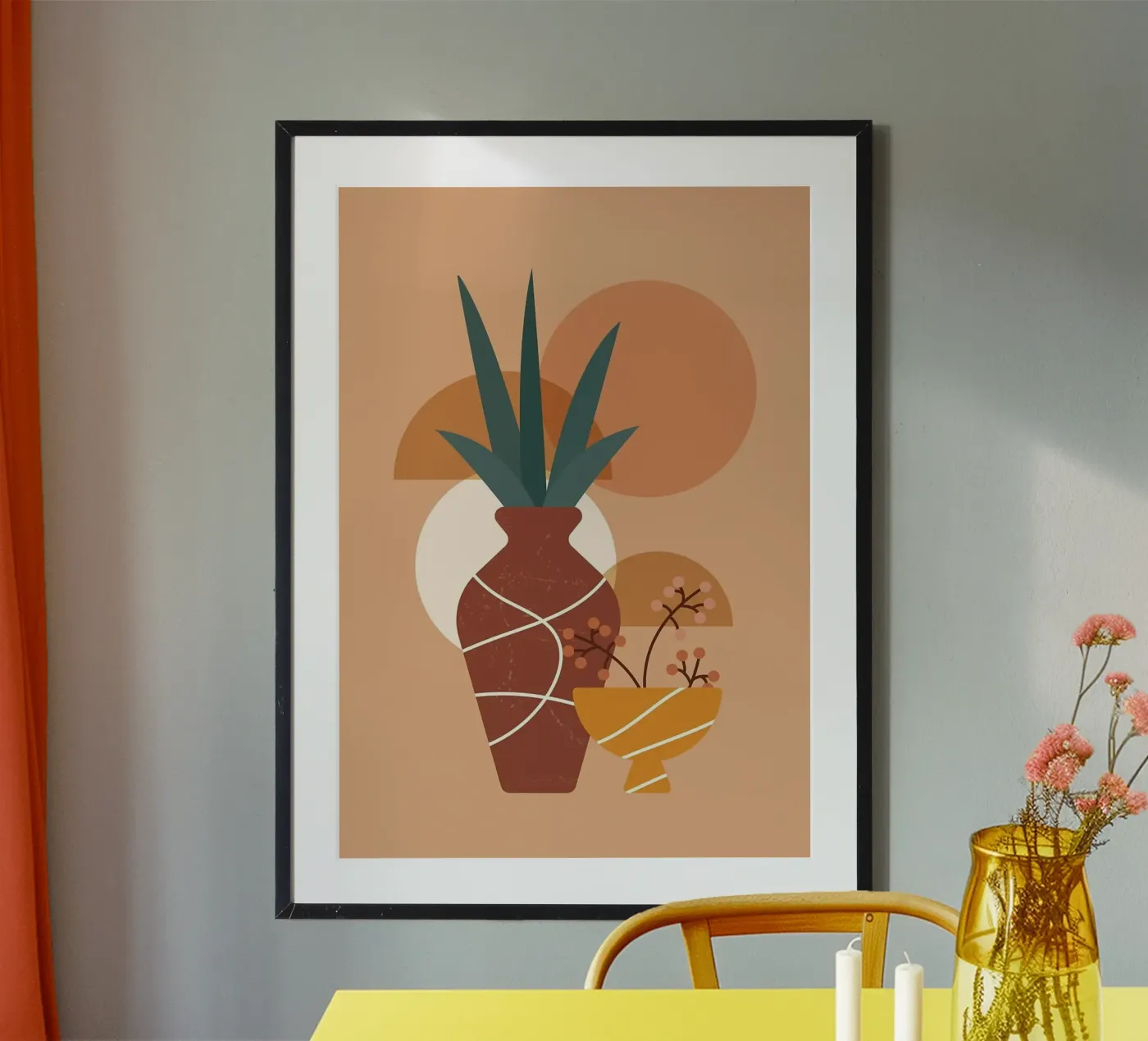 vase poster van Abstract Botanical Art