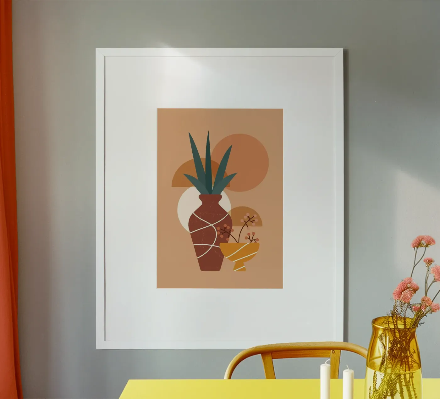 vase poster van Abstract Botanical Art