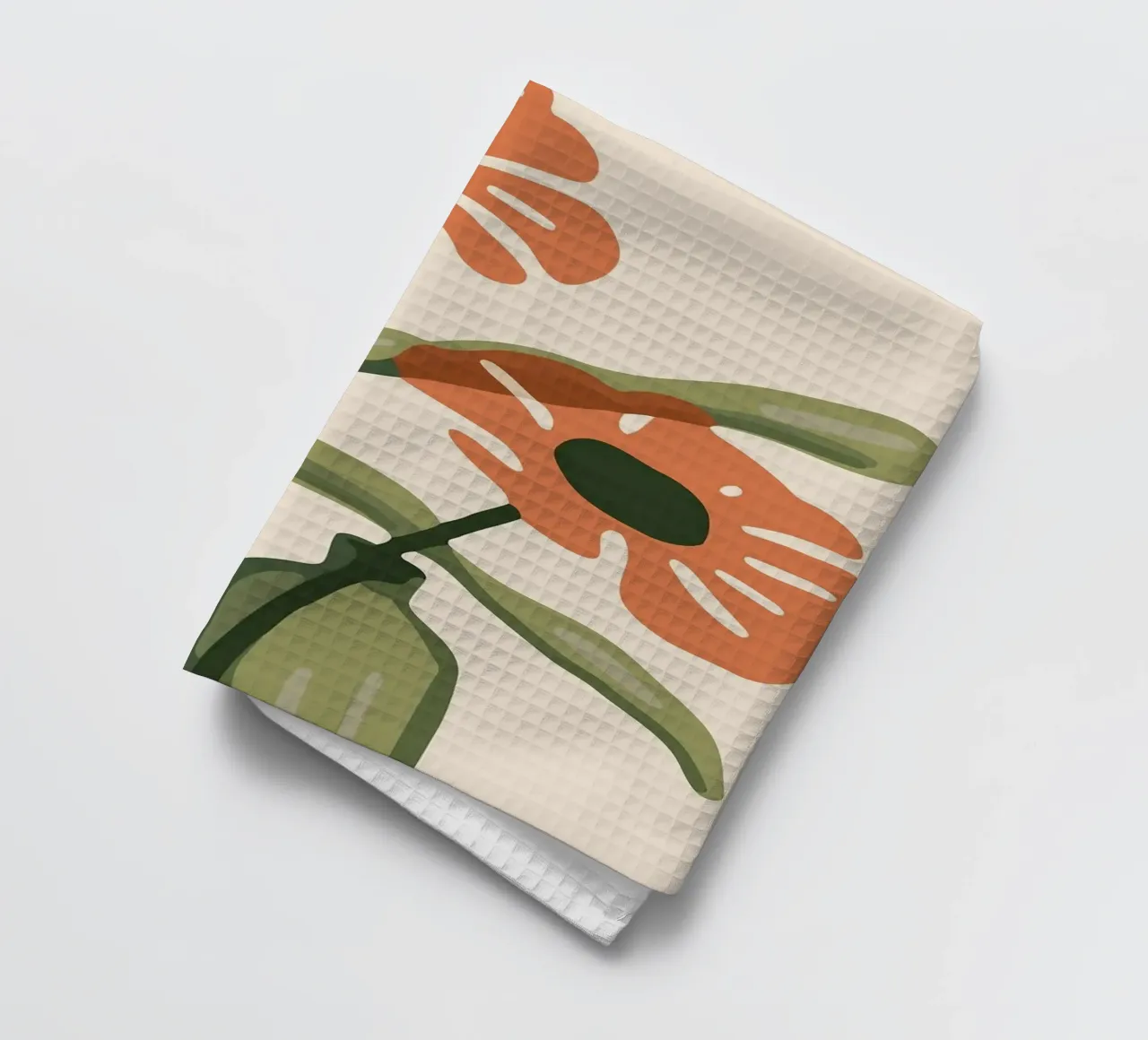 flowers vase tea towel by Abstract Botanical Art