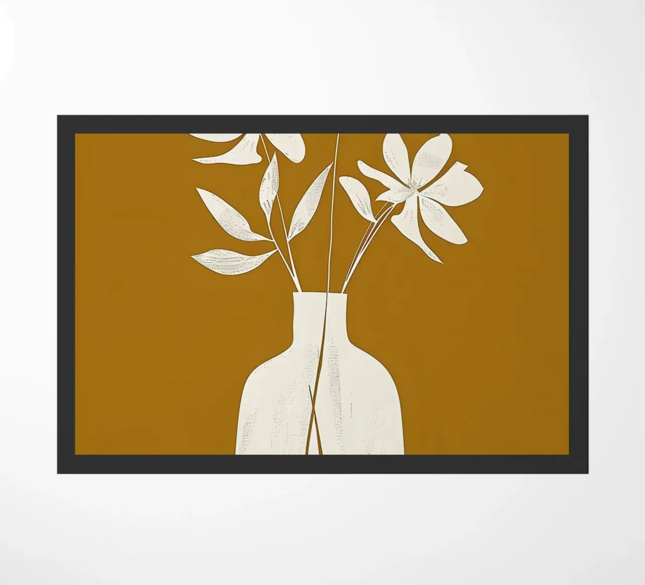 vase doormat by Abstract Botanical Art