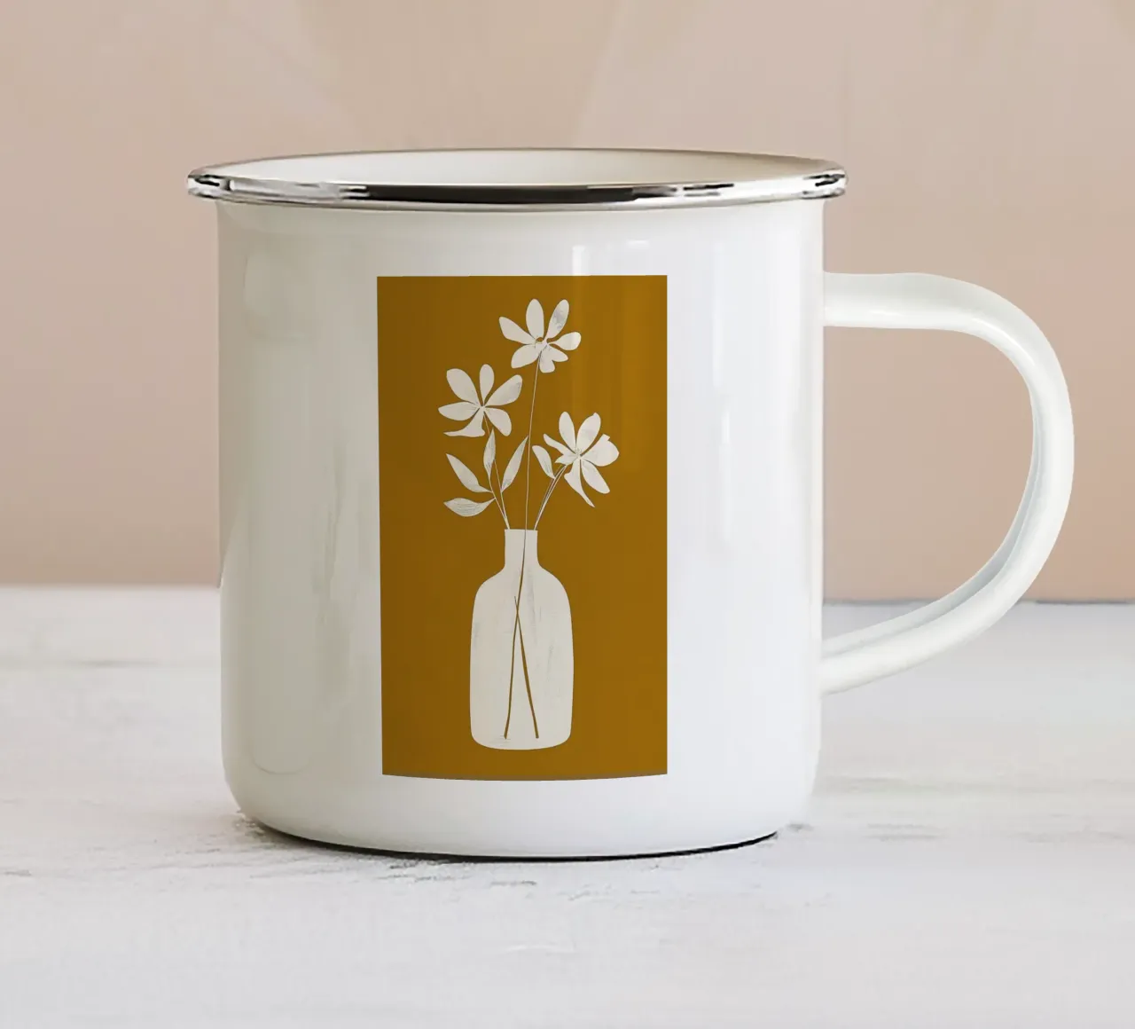 vaso tazza in smalto da Abstract Botanical Art