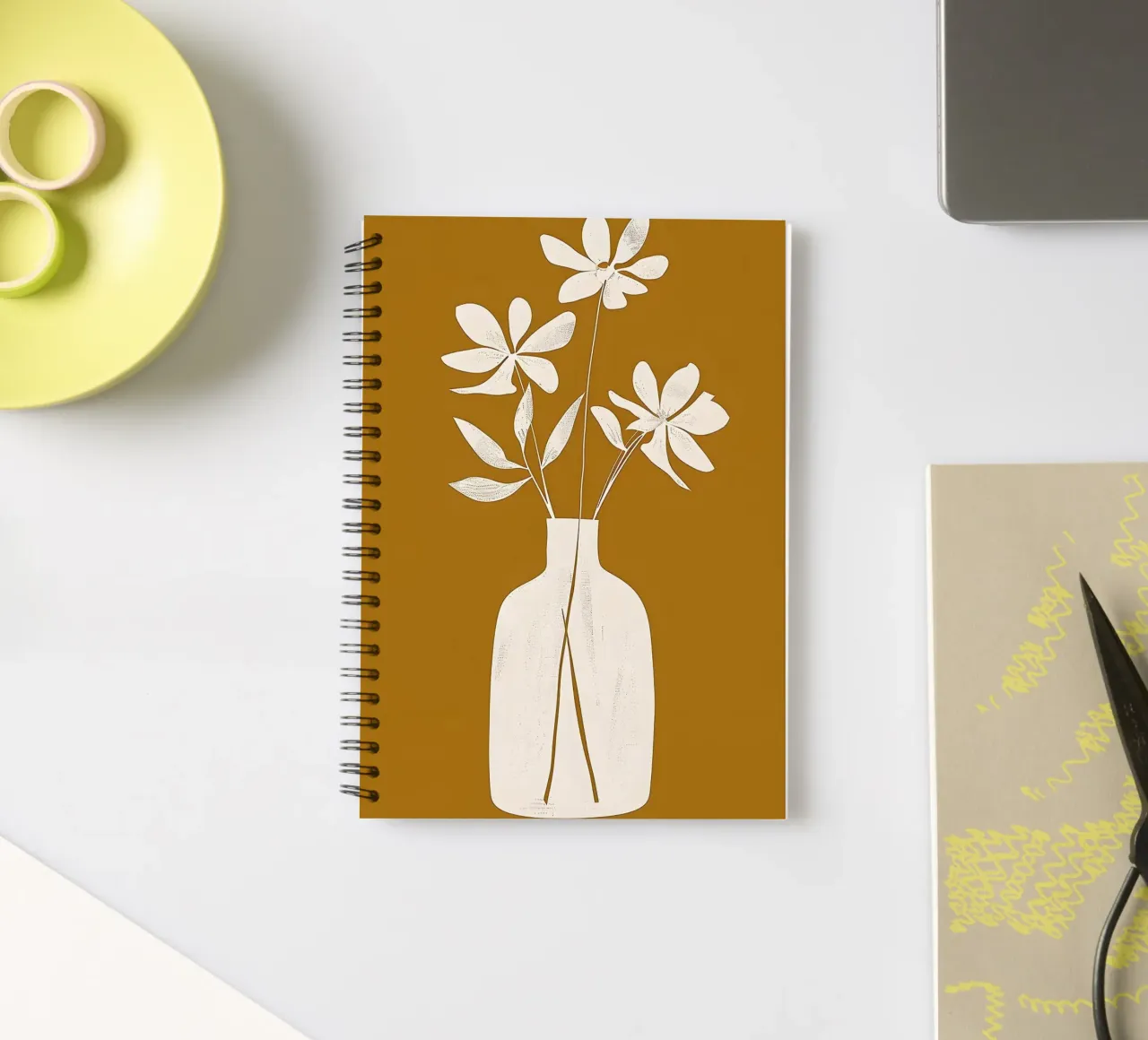 vase spiral notebook by Abstract Botanical Art