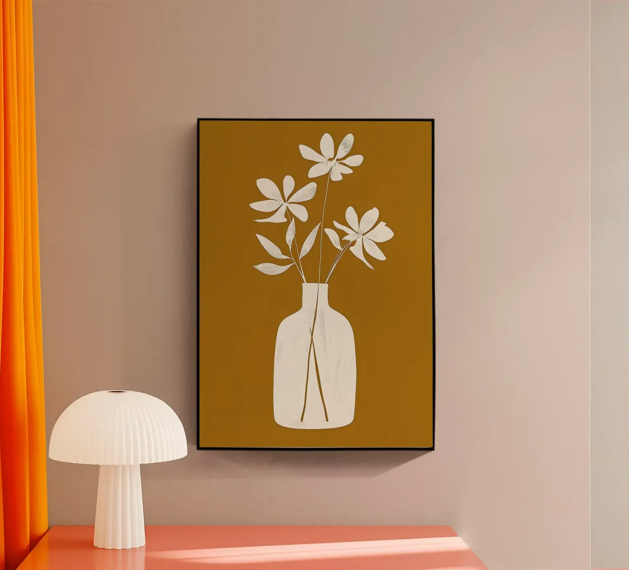 vase acrylic glass by Abstract Botanical Art