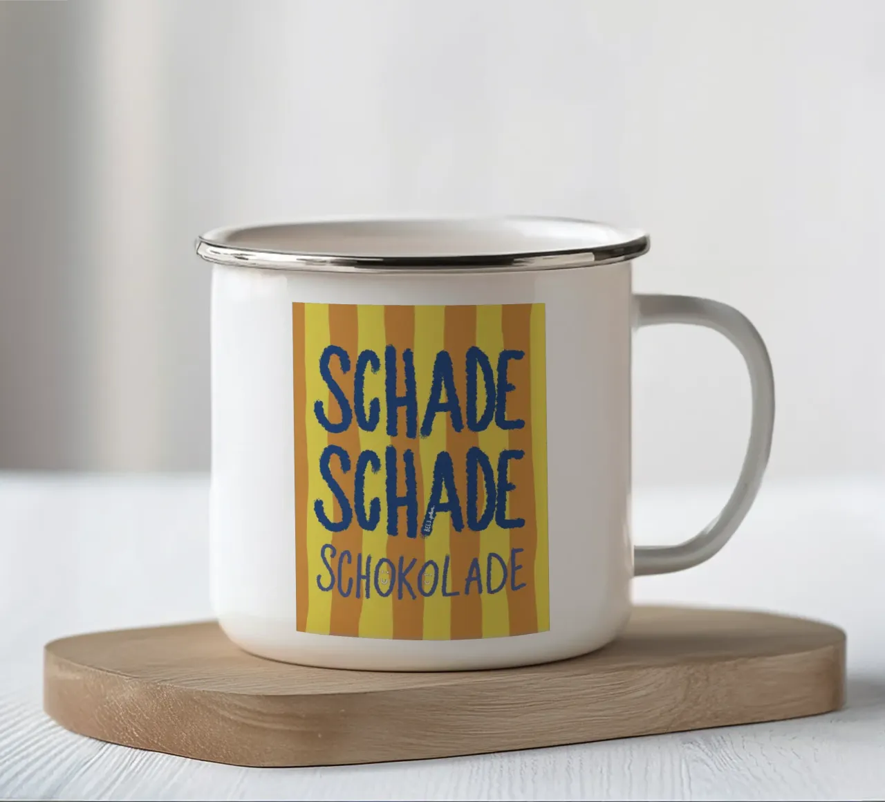 Schoki enamel mug by Beeeplan