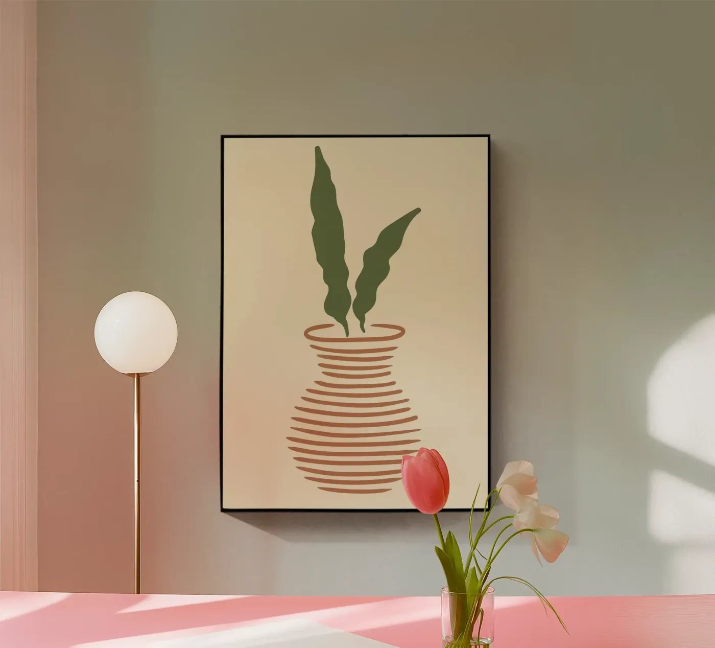 vaso plexiglass da Abstract Botanical Art
