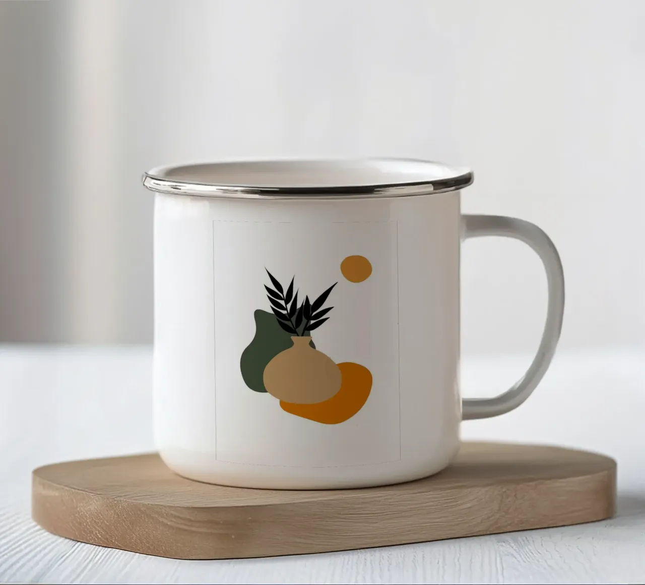 vaso tazza in smalto da Abstract Botanical Art