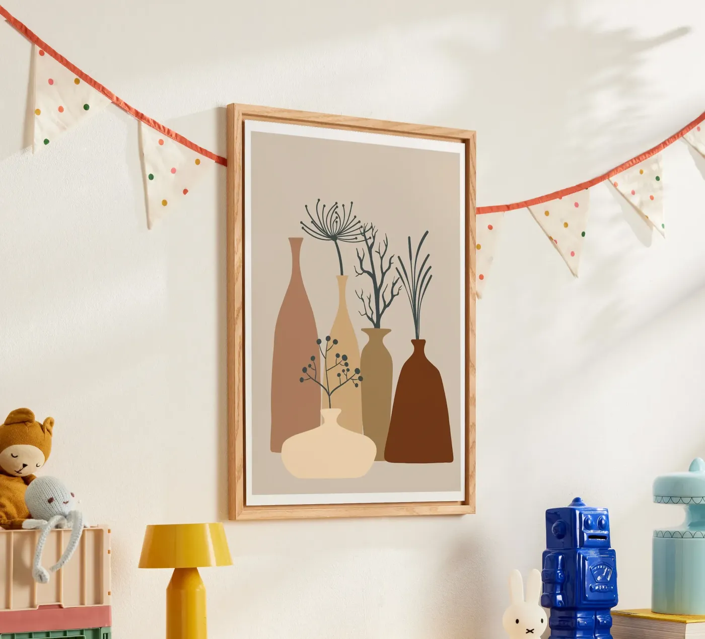 vases acryl van Abstract Botanical Art