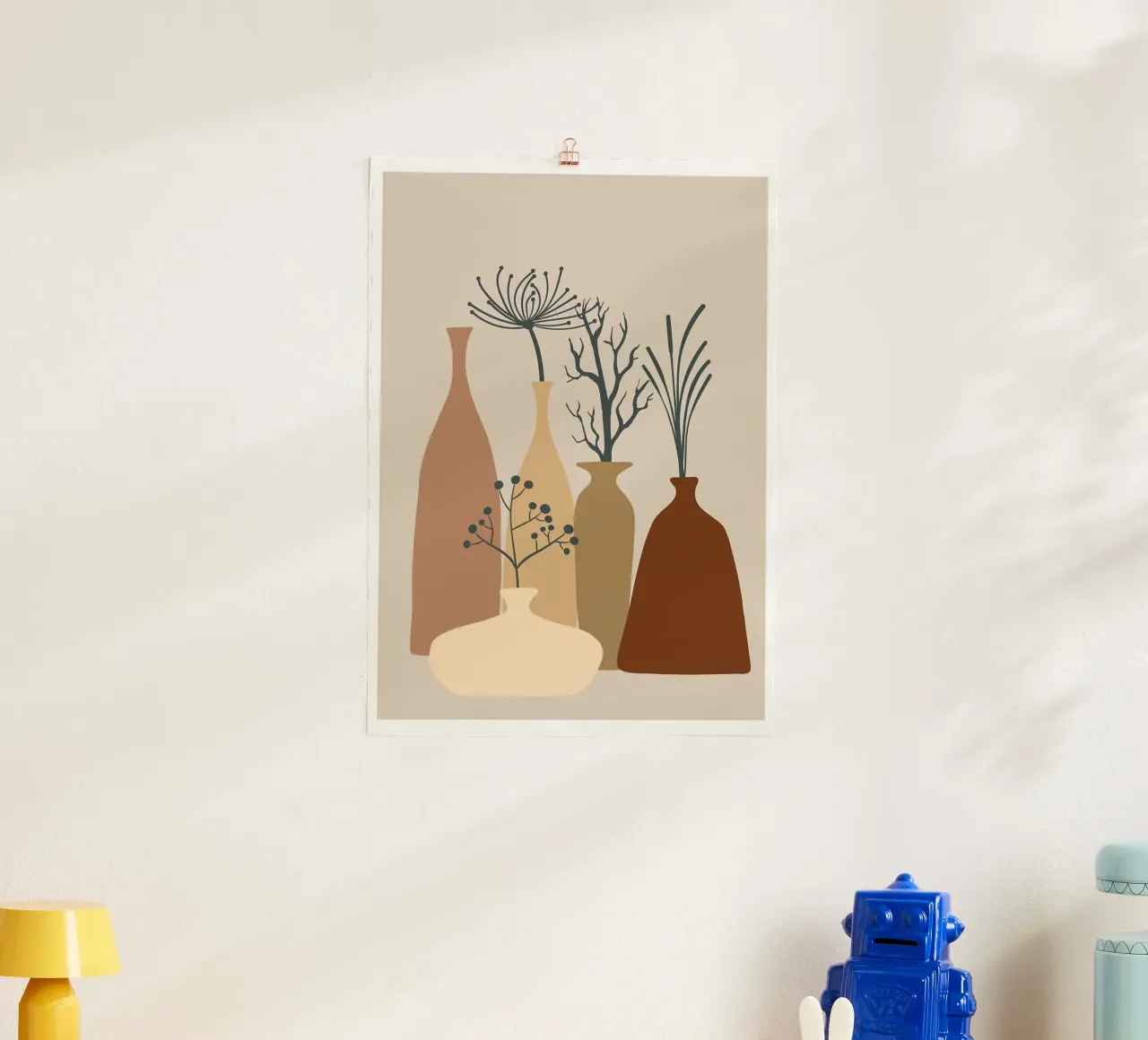 vasi poster con telaio in plastica da Abstract Botanical Art