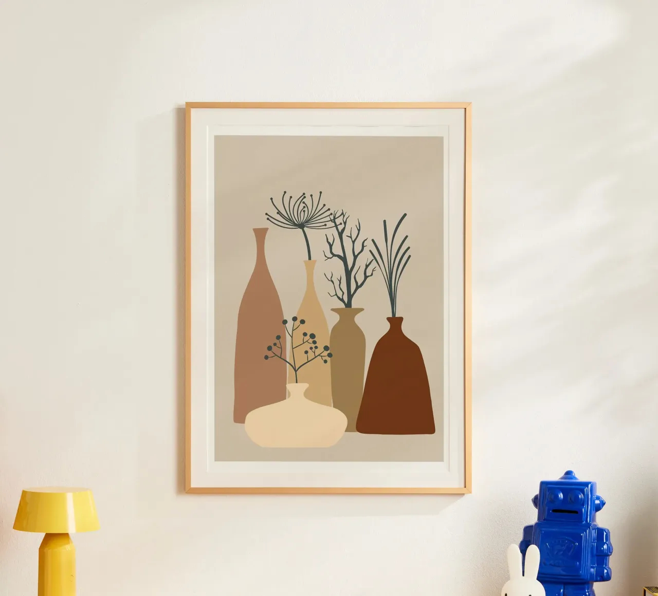 vasi poster con telaio in plastica da Abstract Botanical Art