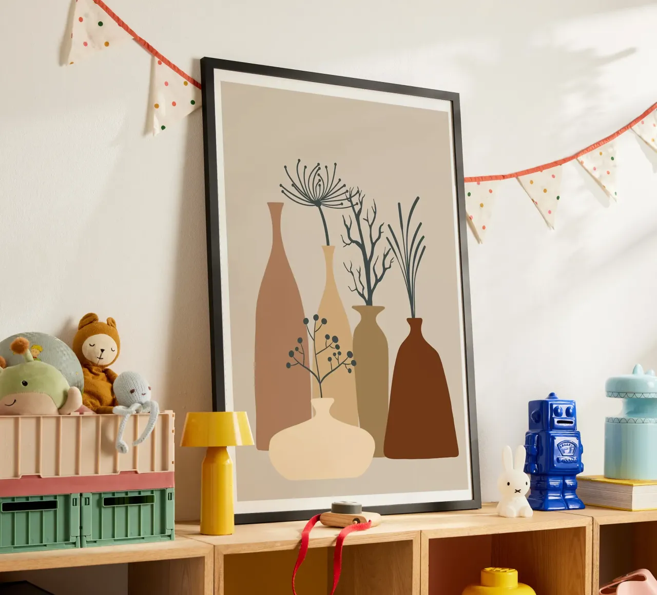 vasi poster con telaio in plastica da Abstract Botanical Art