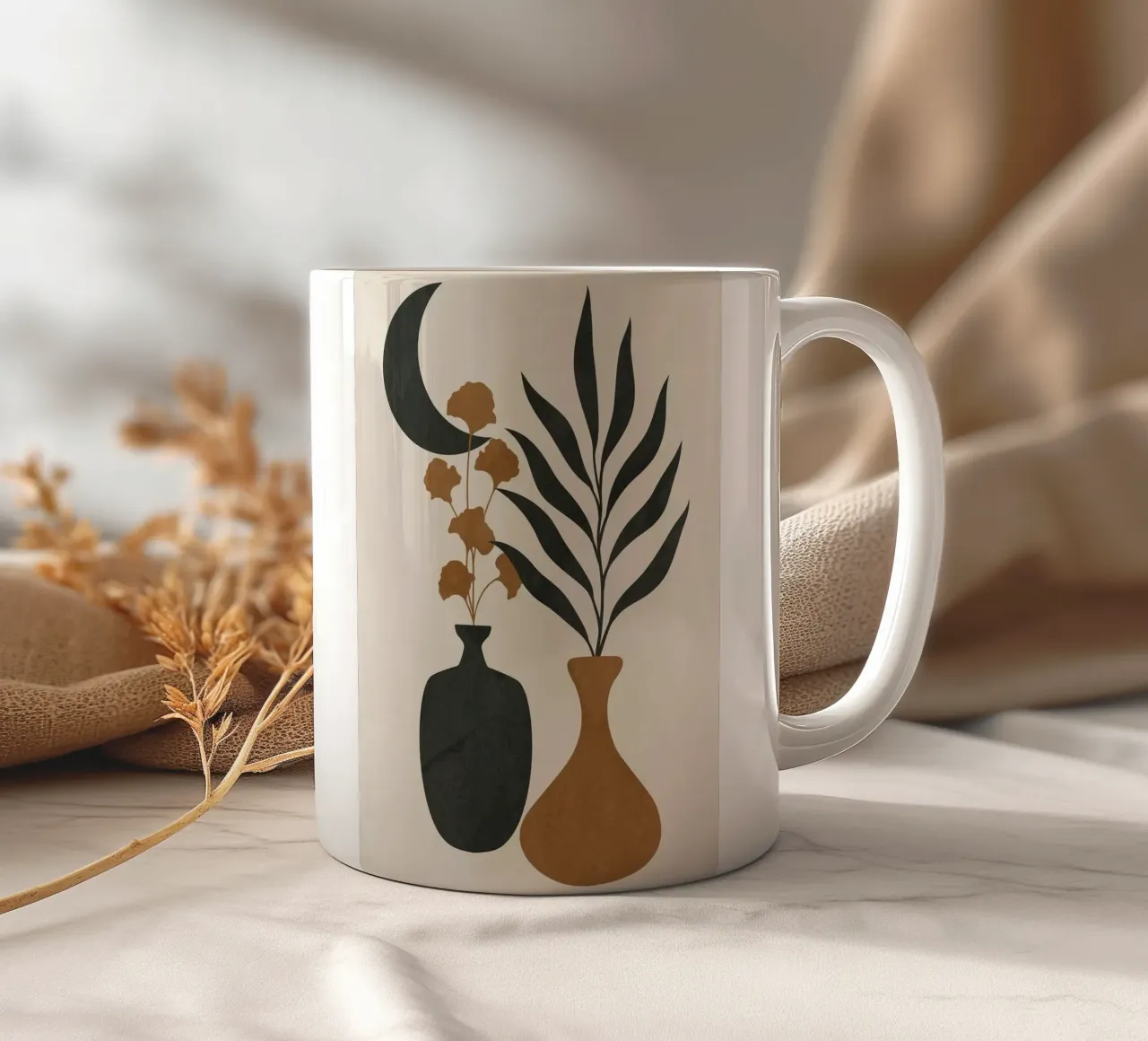 vasi tazza in ceramica da Abstract Botanical Art