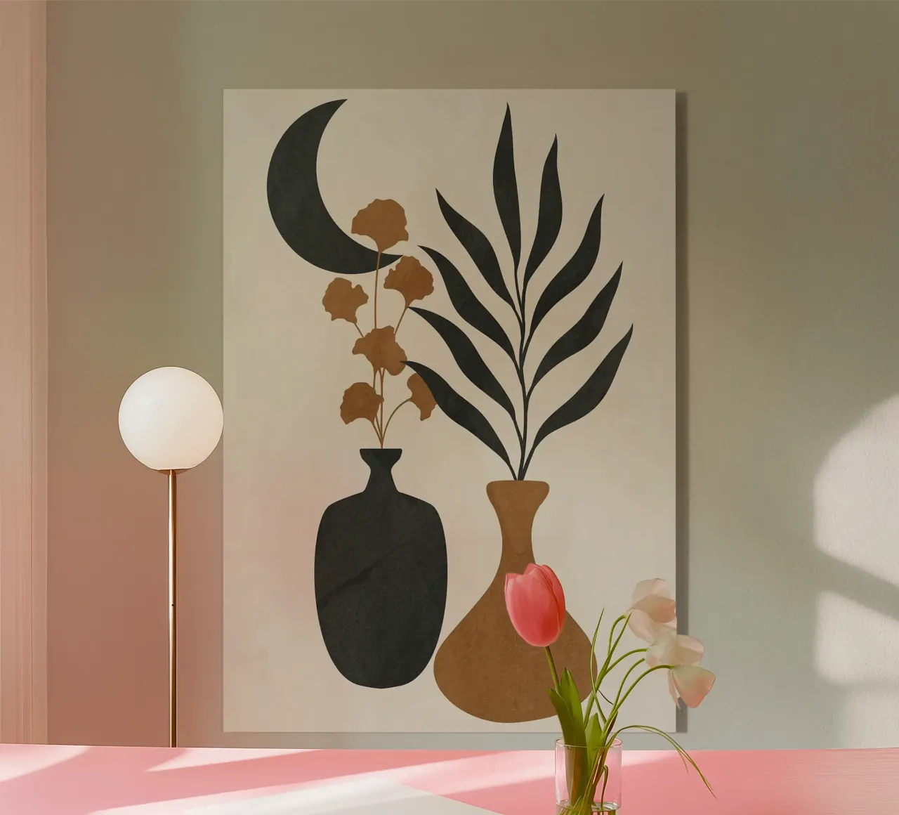 jarrones metacrilato de Abstract Botanical Art