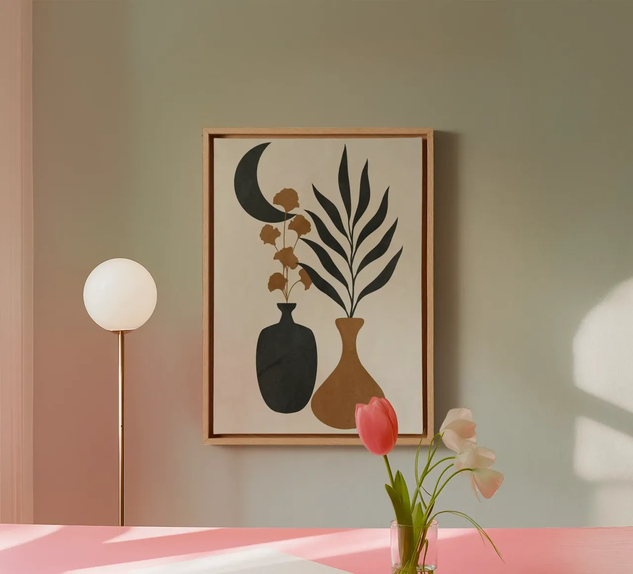 vasi tela con Cornice a cassetta da Abstract Botanical Art