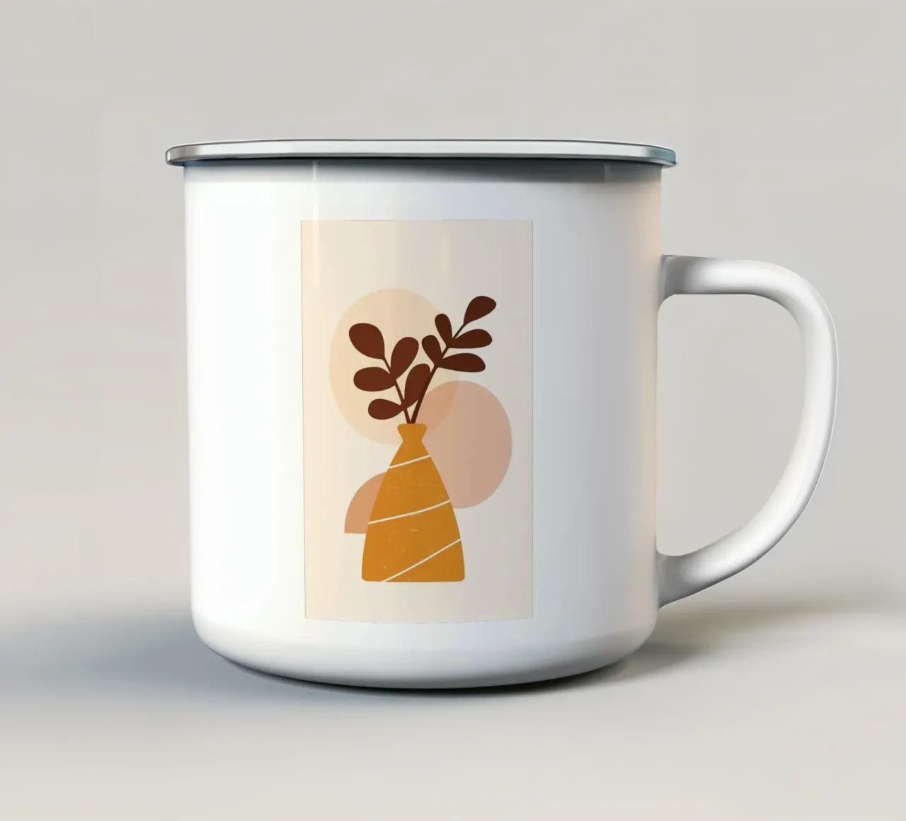 vaso tazza in smalto da Abstract Botanical Art