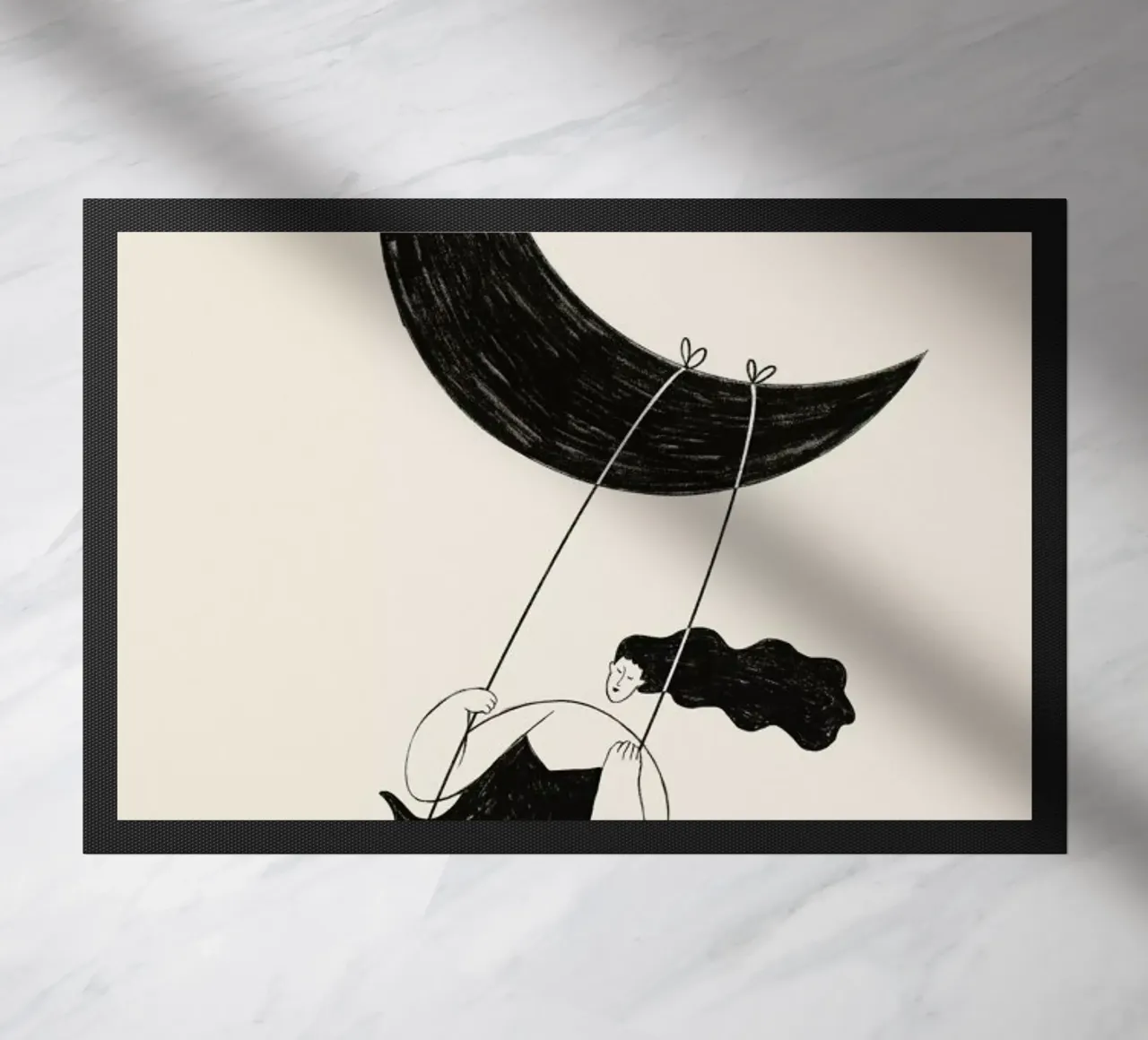 Crescent Swing doormat by Graphite