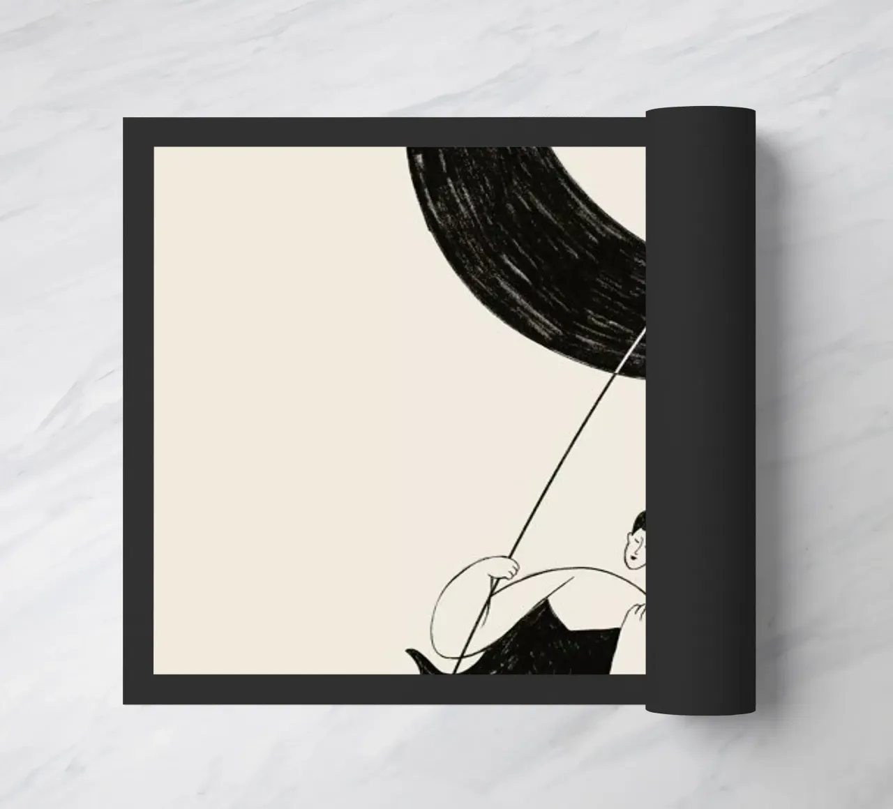 Crescent Swing doormat by Graphite