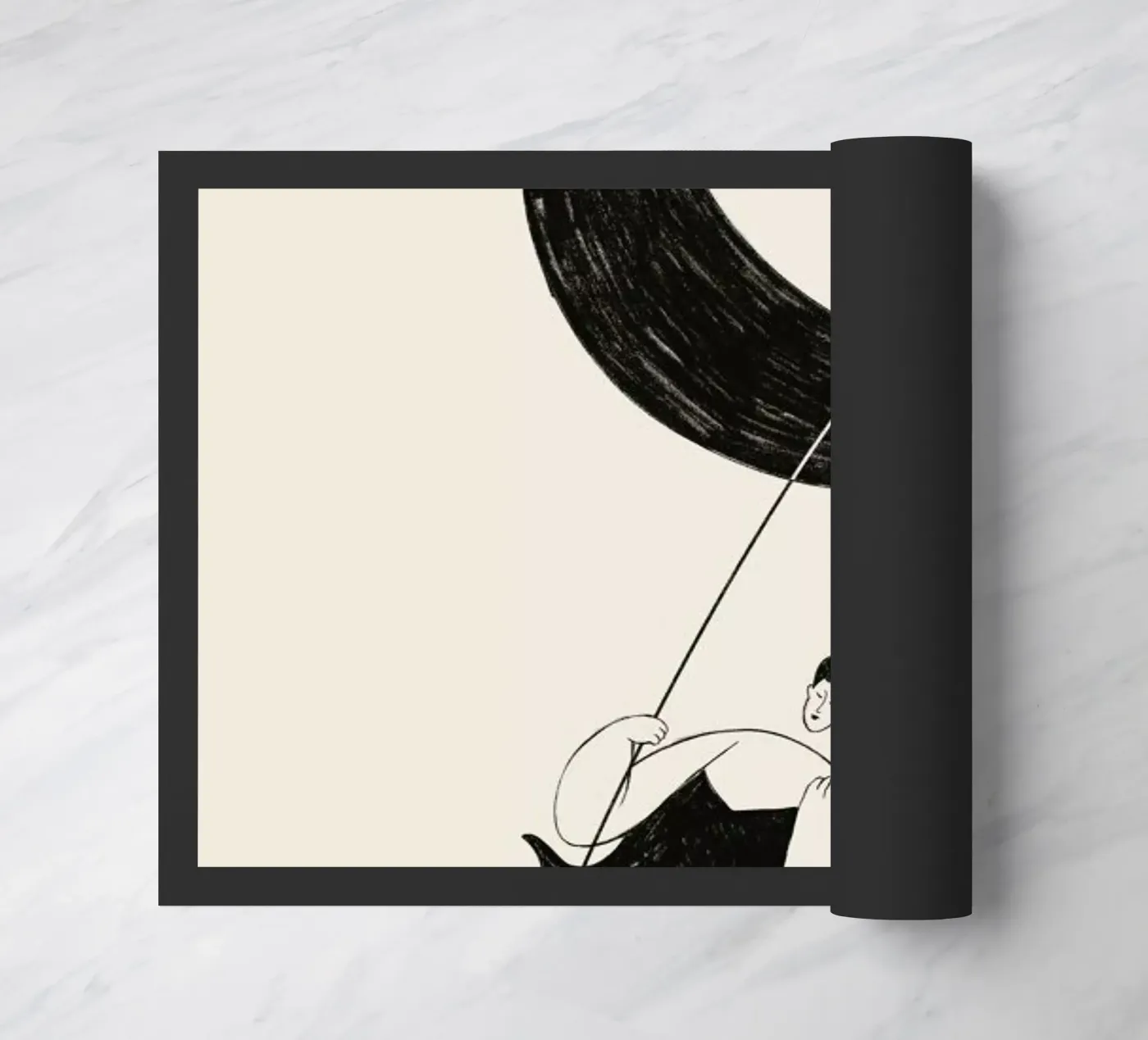 Crescent Swing doormat by Graphite