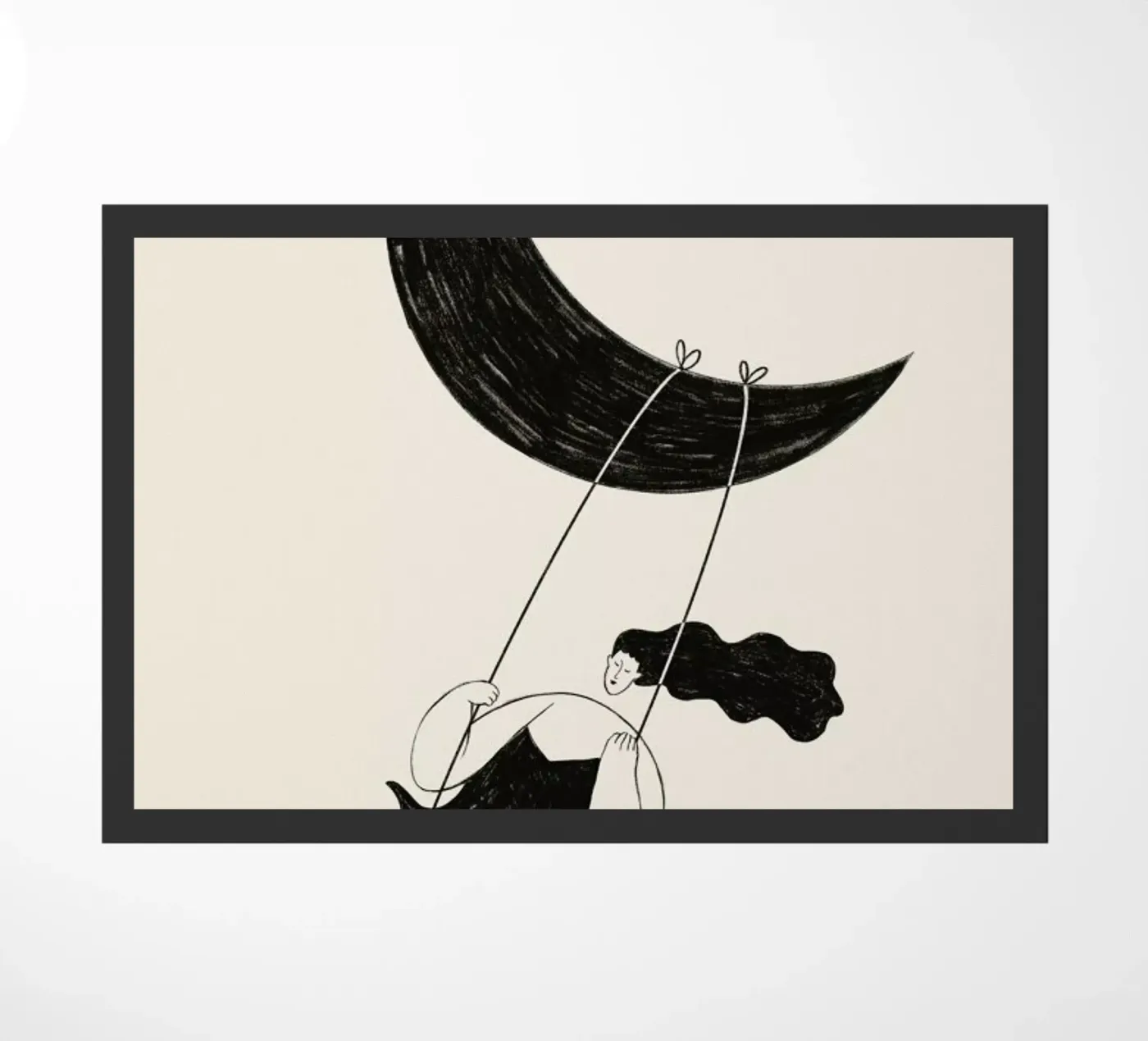 Crescent Swing doormat by Graphite