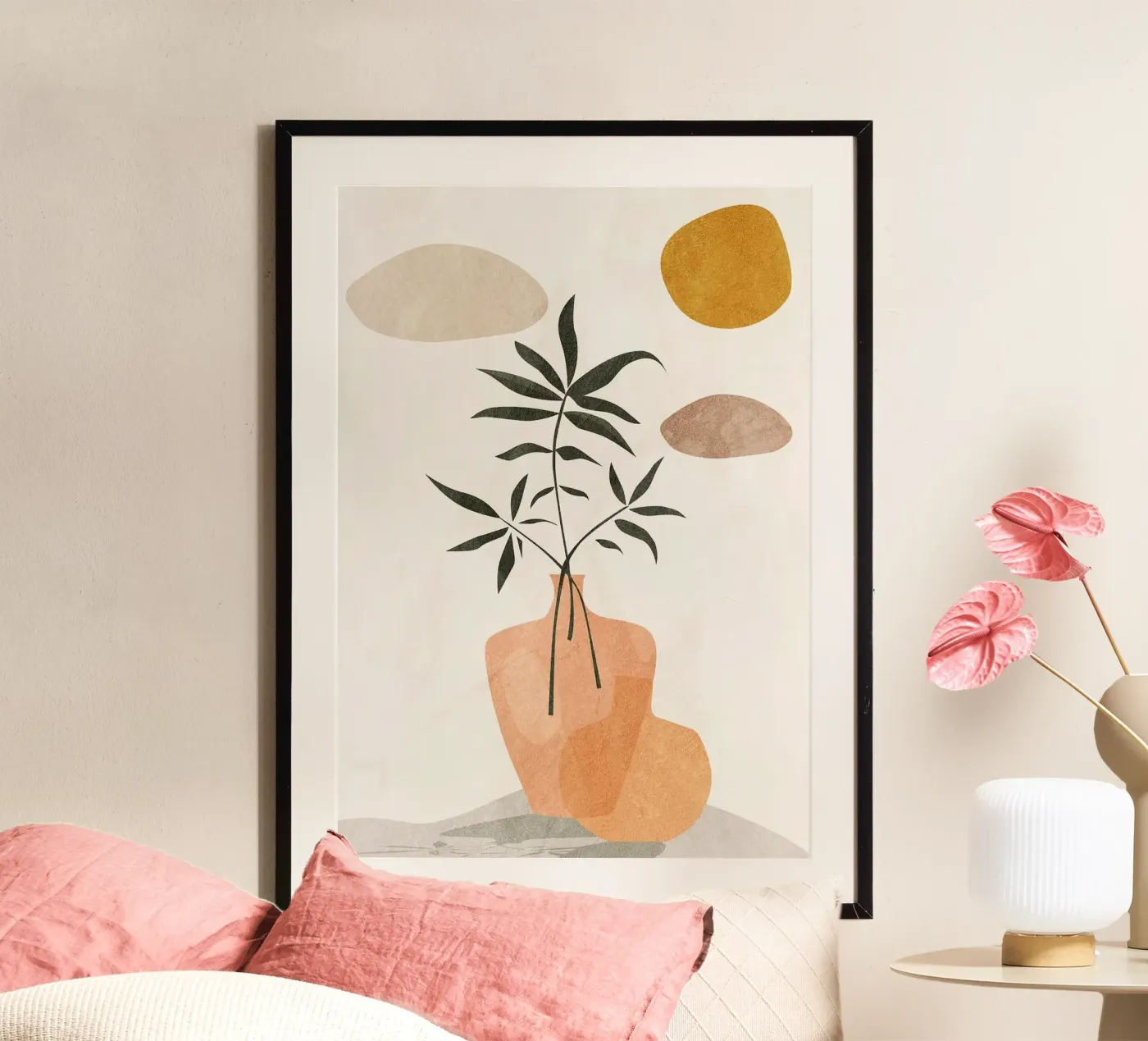 vaas poster van Abstract Botanical Art