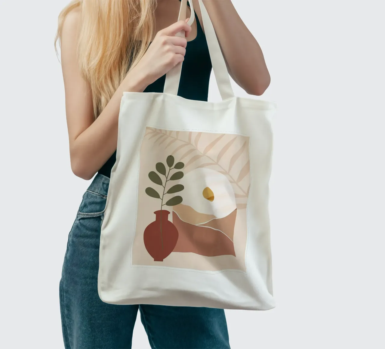 vase tote bag by Abstract Botanical Art