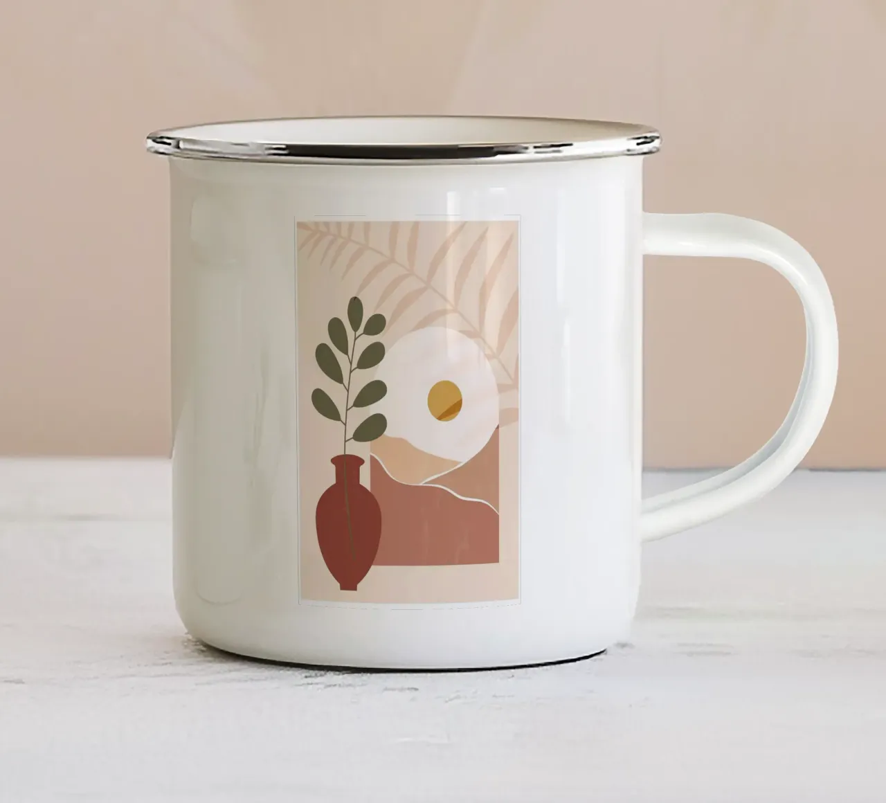 vaso tazza in smalto da Abstract Botanical Art