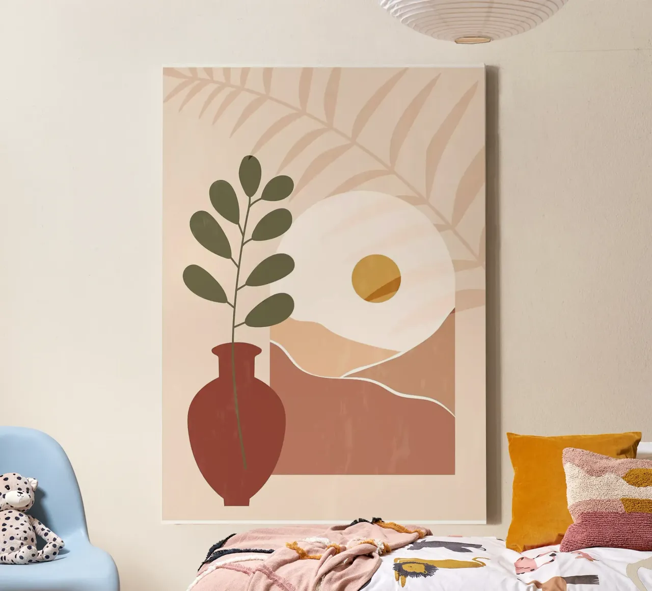 vase canvas by Abstract Botanical Art