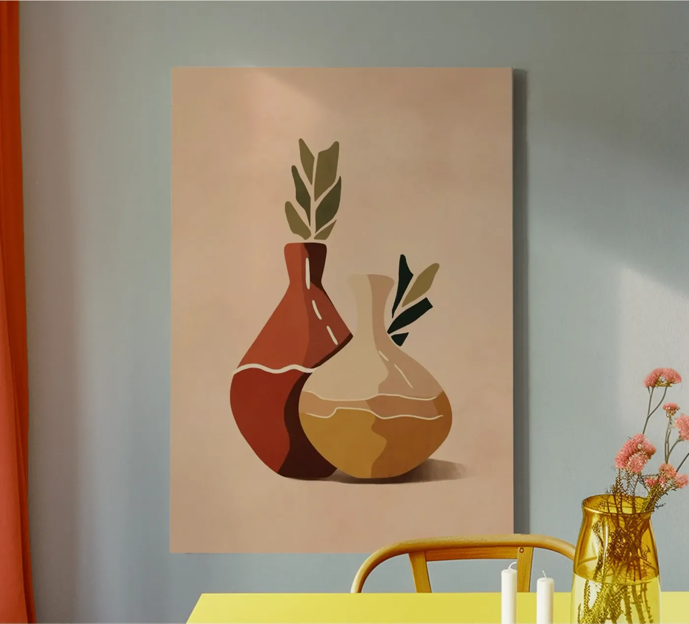 vaso tela da Abstract Botanical Art
