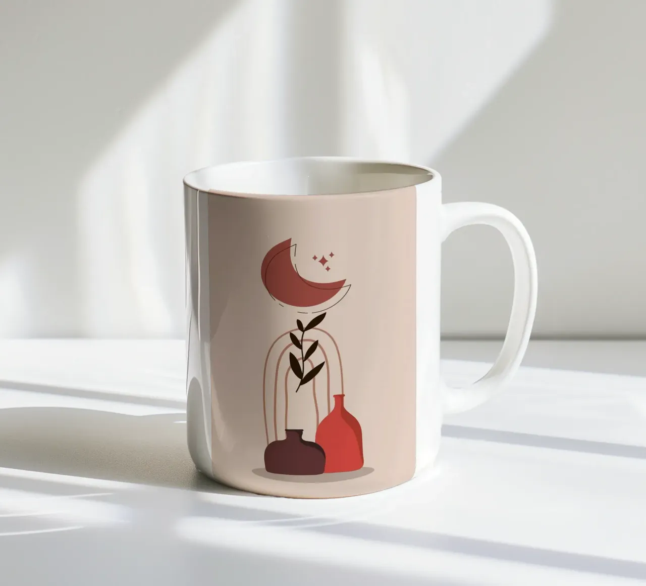vasi tazza in ceramica da Abstract Botanical Art