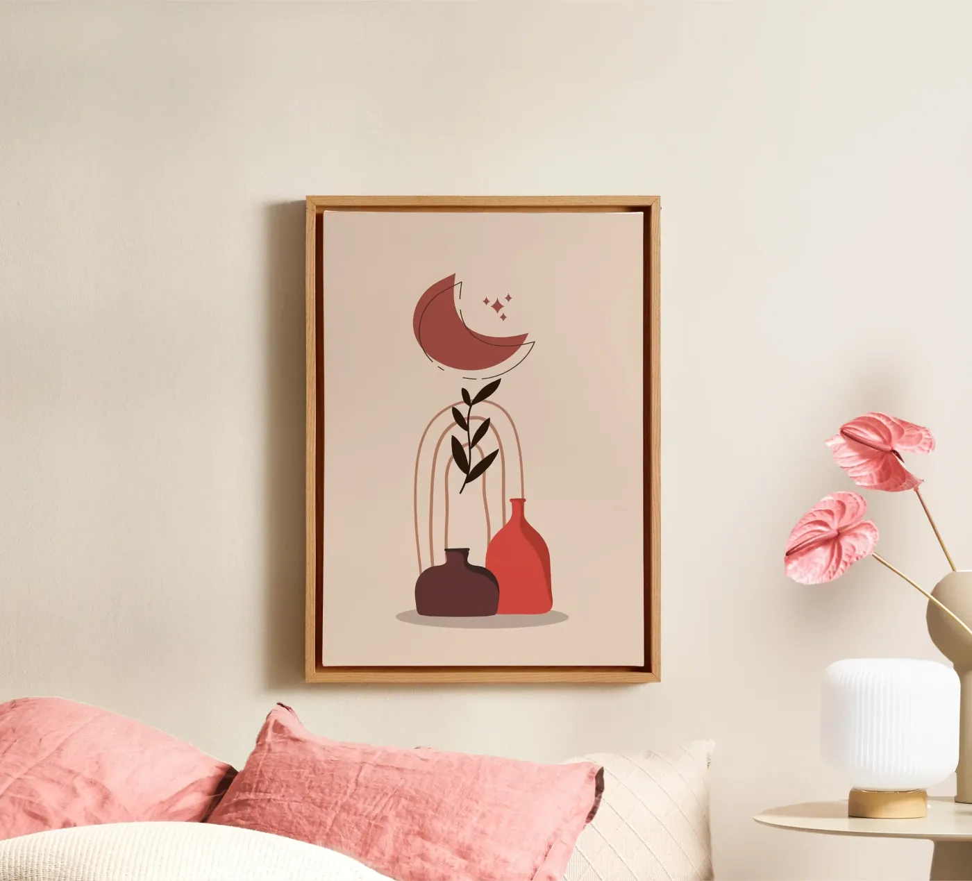 vases canvas by Abstract Botanical Art