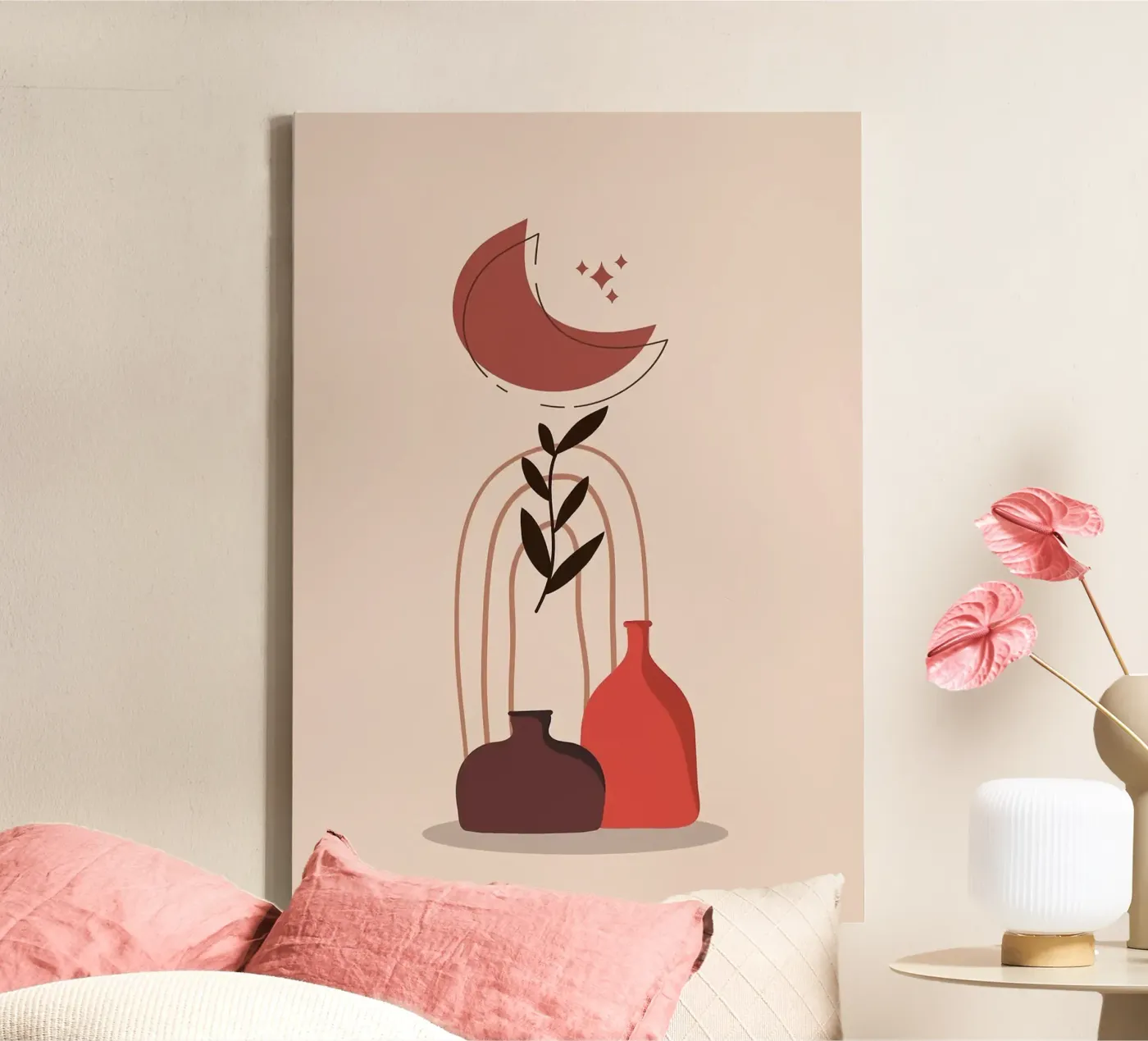 vases canvas by Abstract Botanical Art