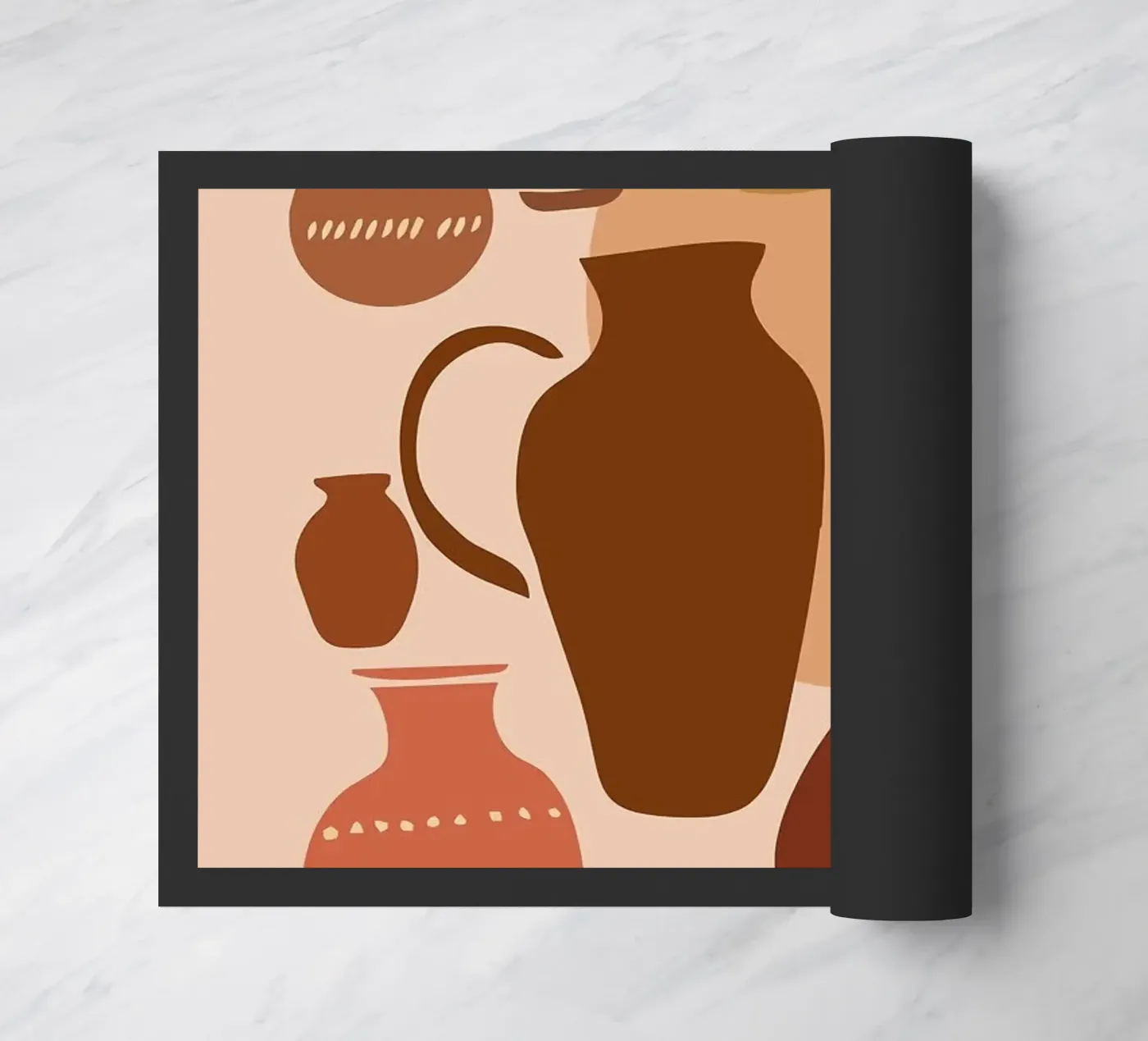 vases doormat by Abstract Botanical Art