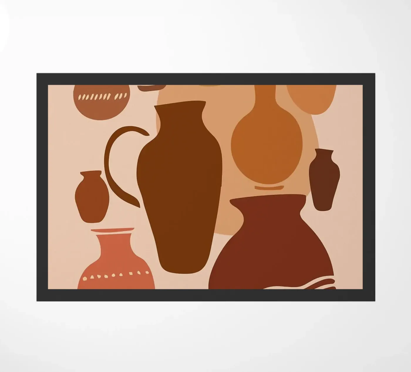 vases doormat by Abstract Botanical Art