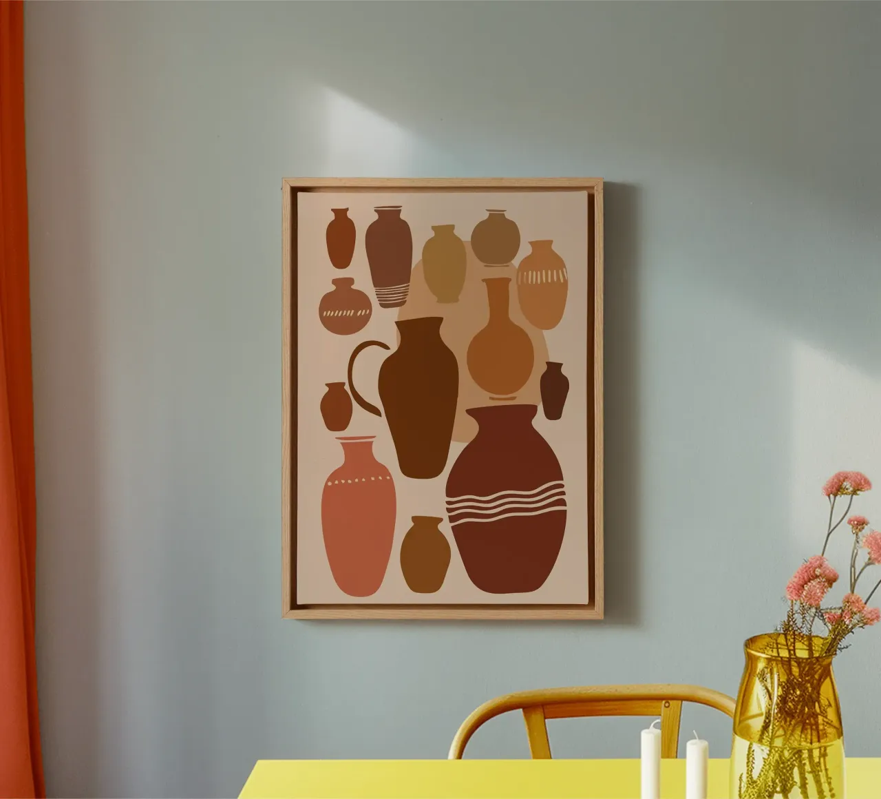 vasi tela con Cornice a cassetta da Abstract Botanical Art