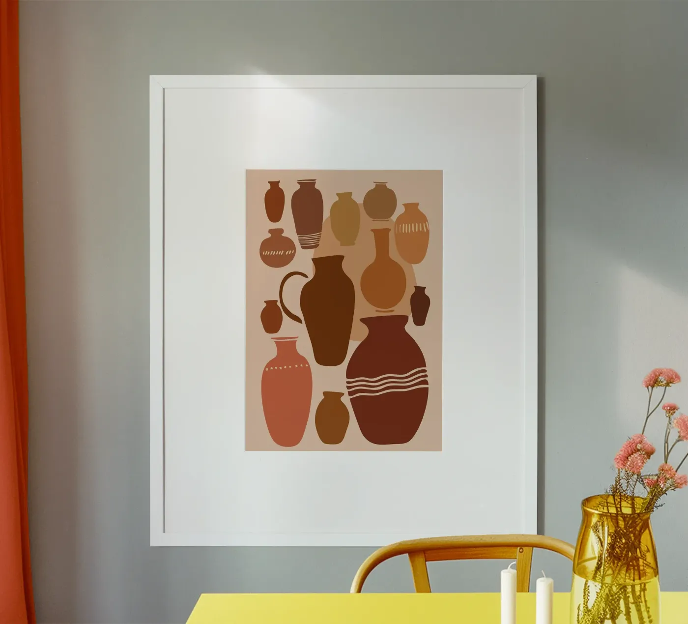 vases poster van Abstract Botanical Art