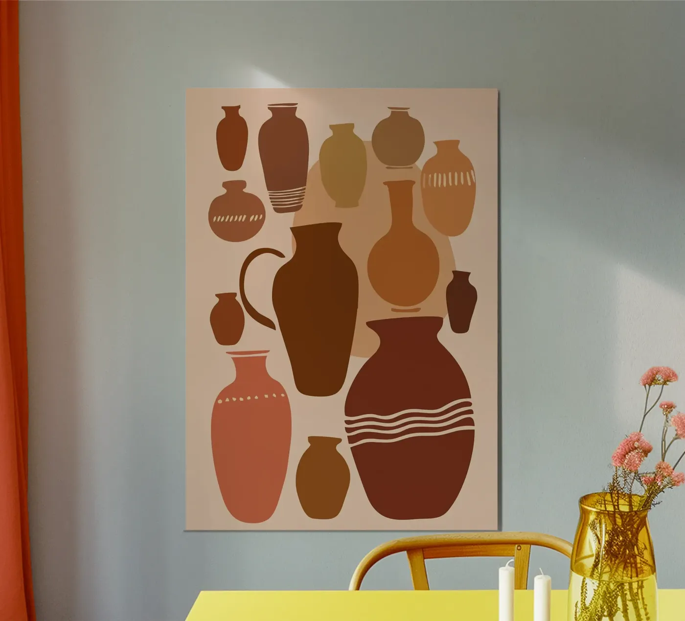 vases poster van Abstract Botanical Art