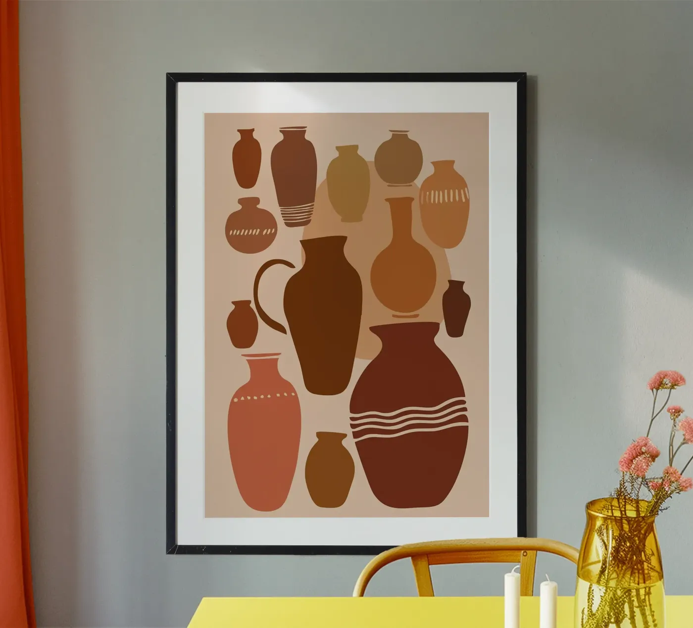 vases poster van Abstract Botanical Art