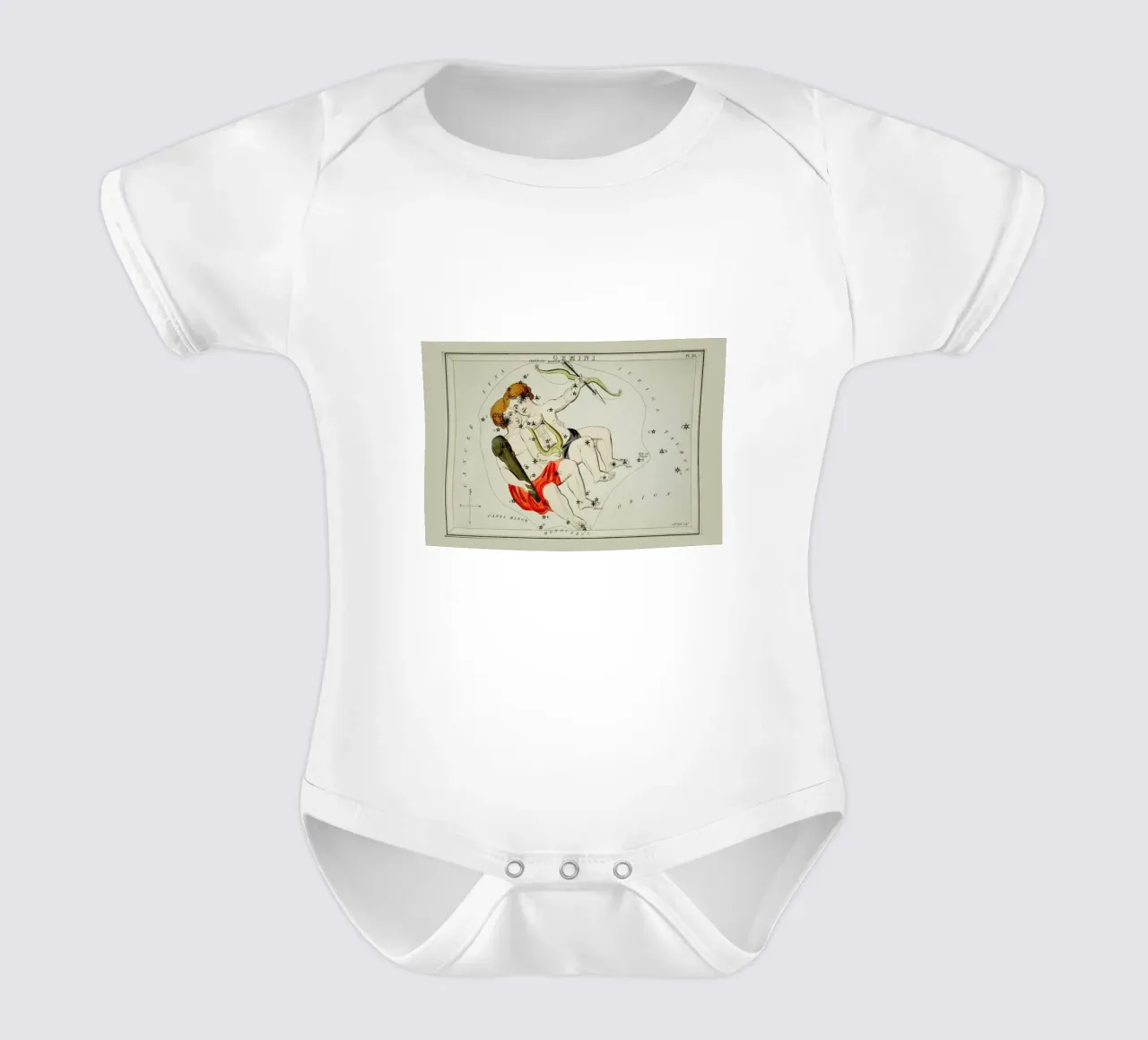 Gemini body neonato maniche corte da Vintage by JUNIQE