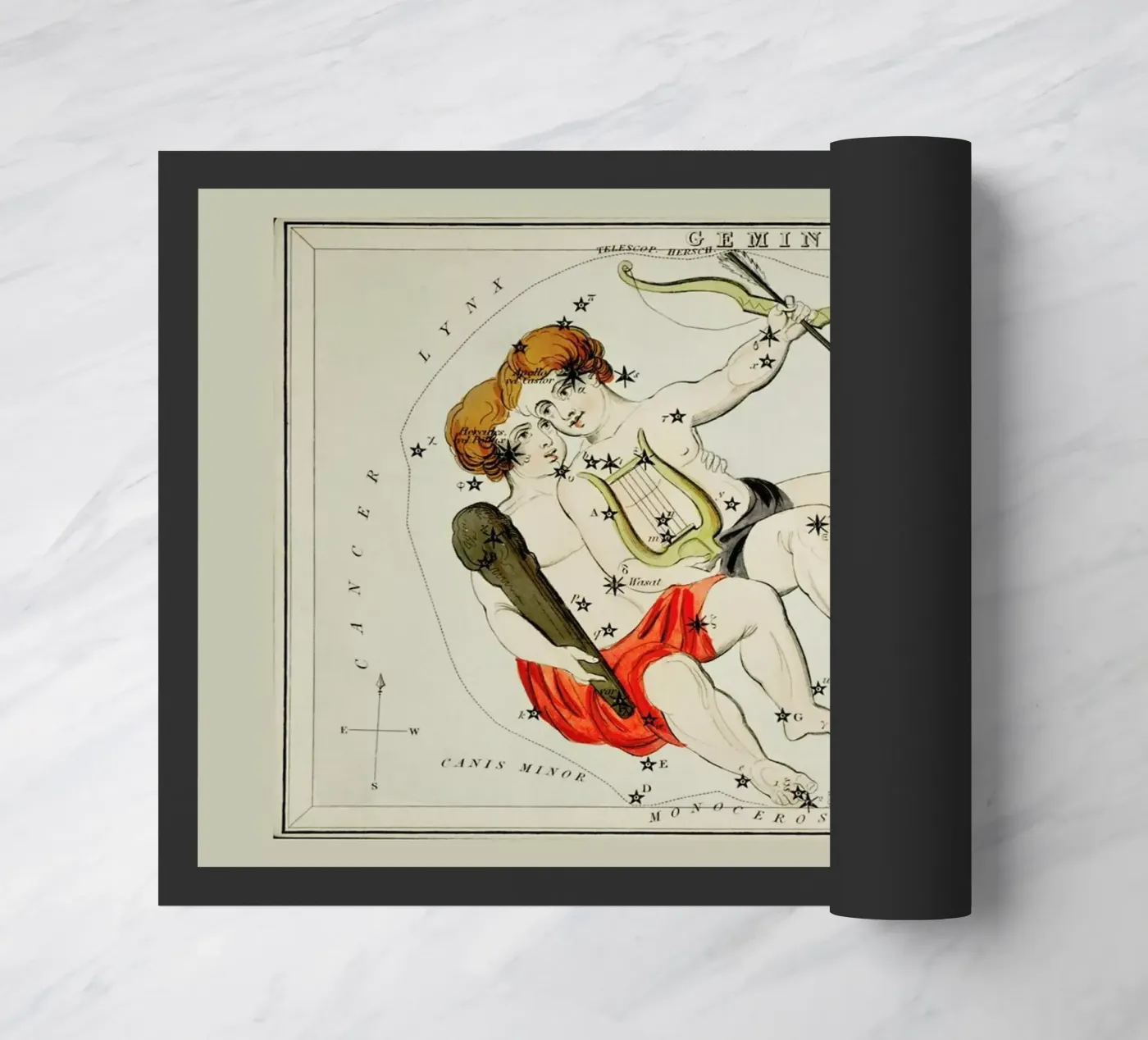Gemini deurmat van Vintage by JUNIQE