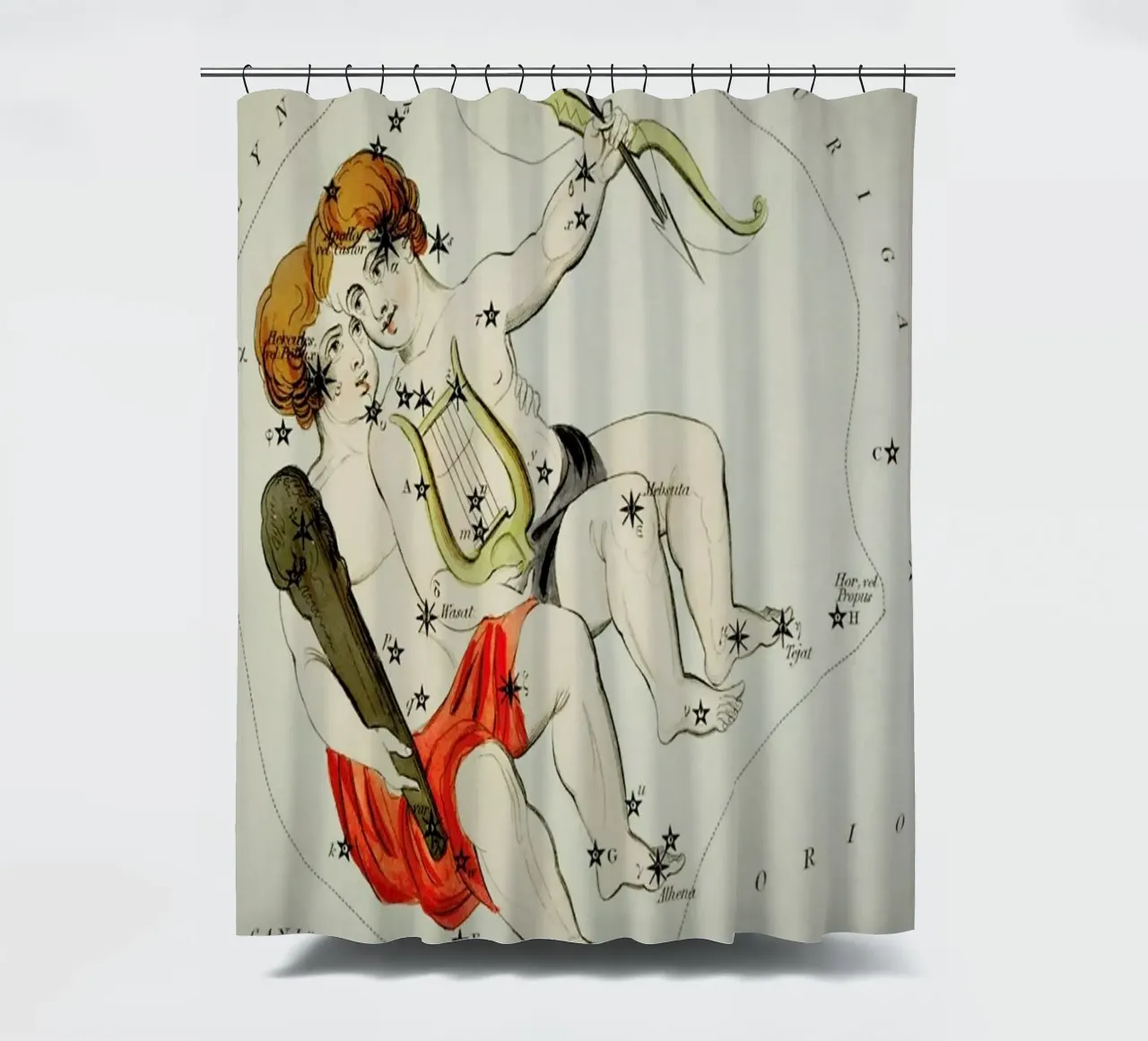 Gemini tenda da doccia da Vintage by JUNIQE
