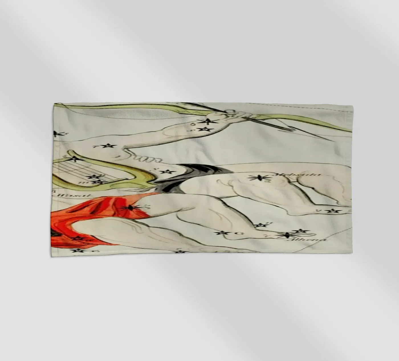 Gemini beach towel by Vintage by JUNIQE