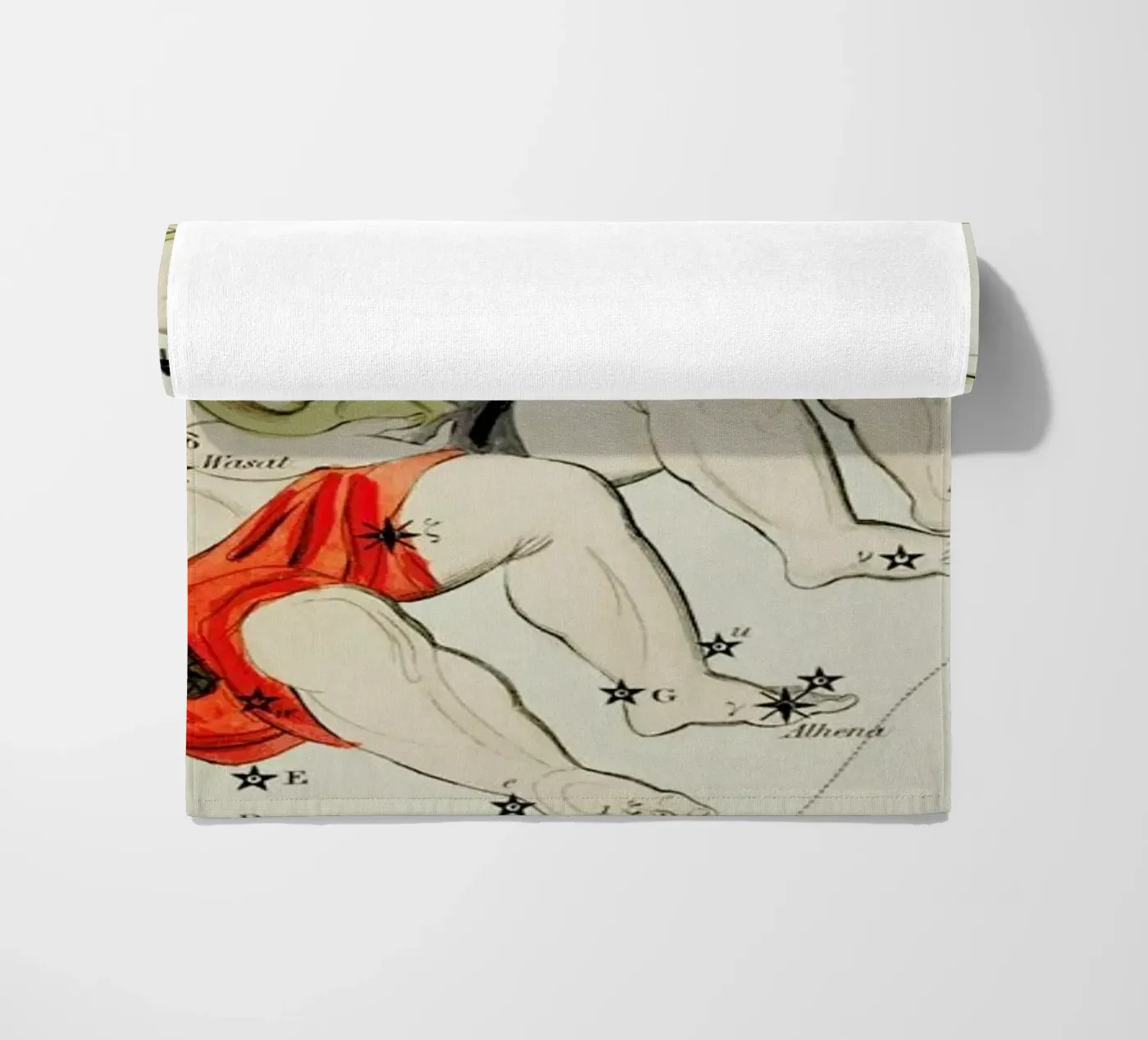 Gemini beach towel by Vintage by JUNIQE