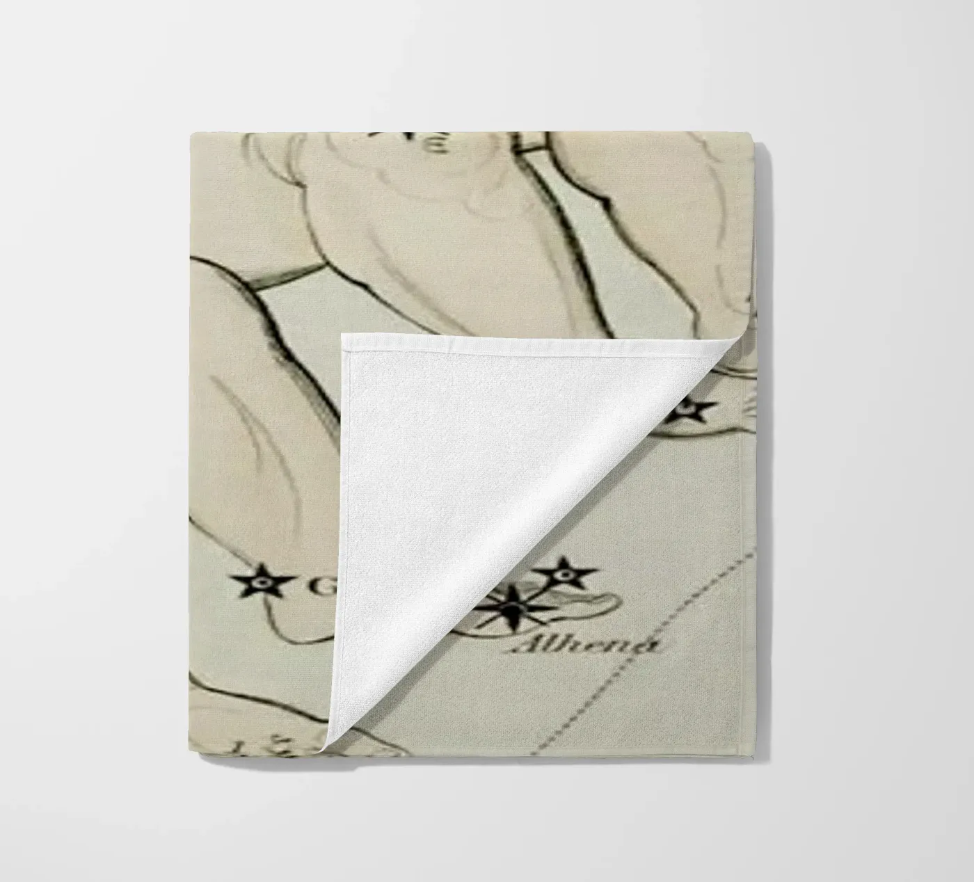 Gemini beach towel by Vintage by JUNIQE