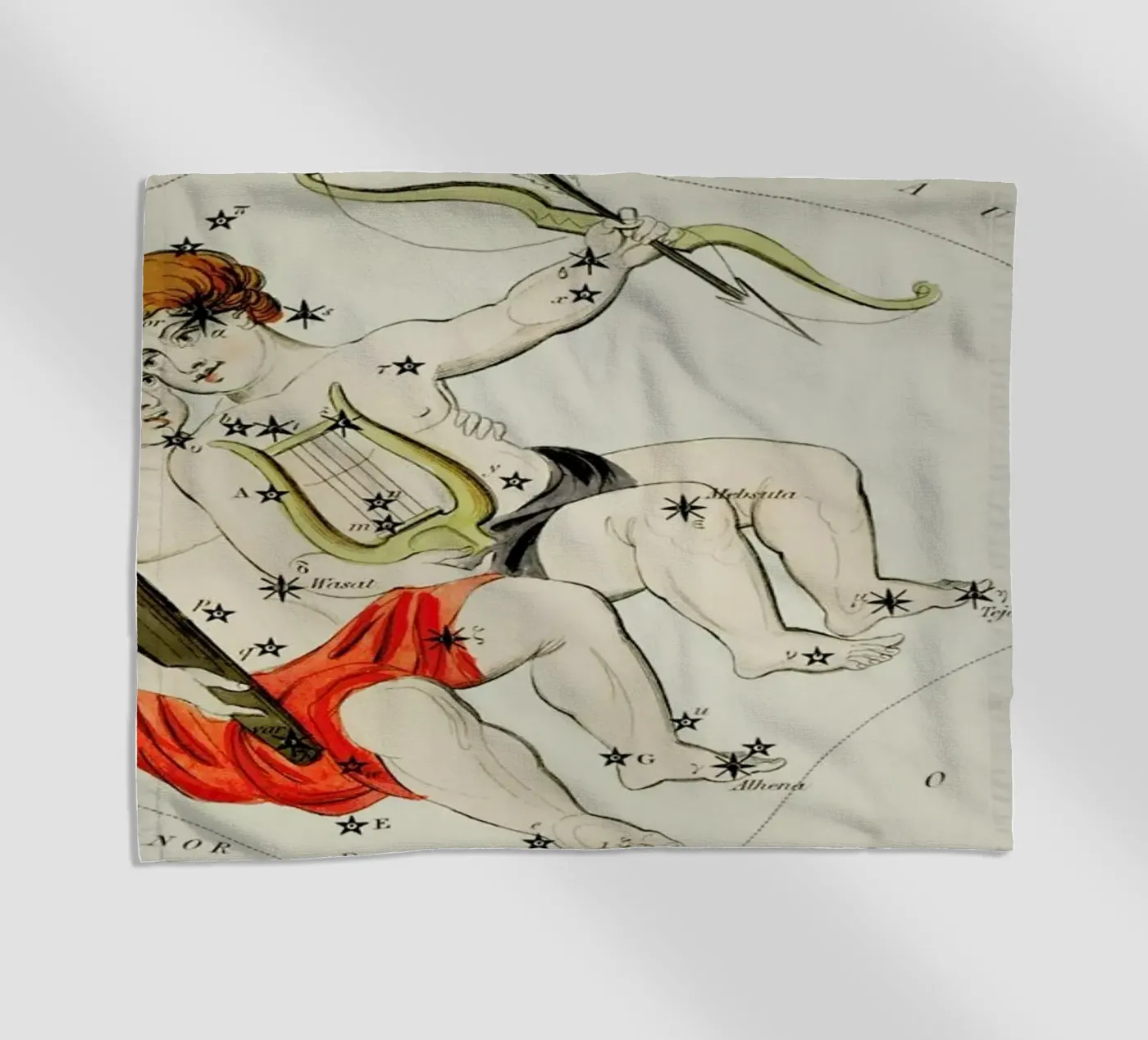 Gemini beach towel by Vintage by JUNIQE